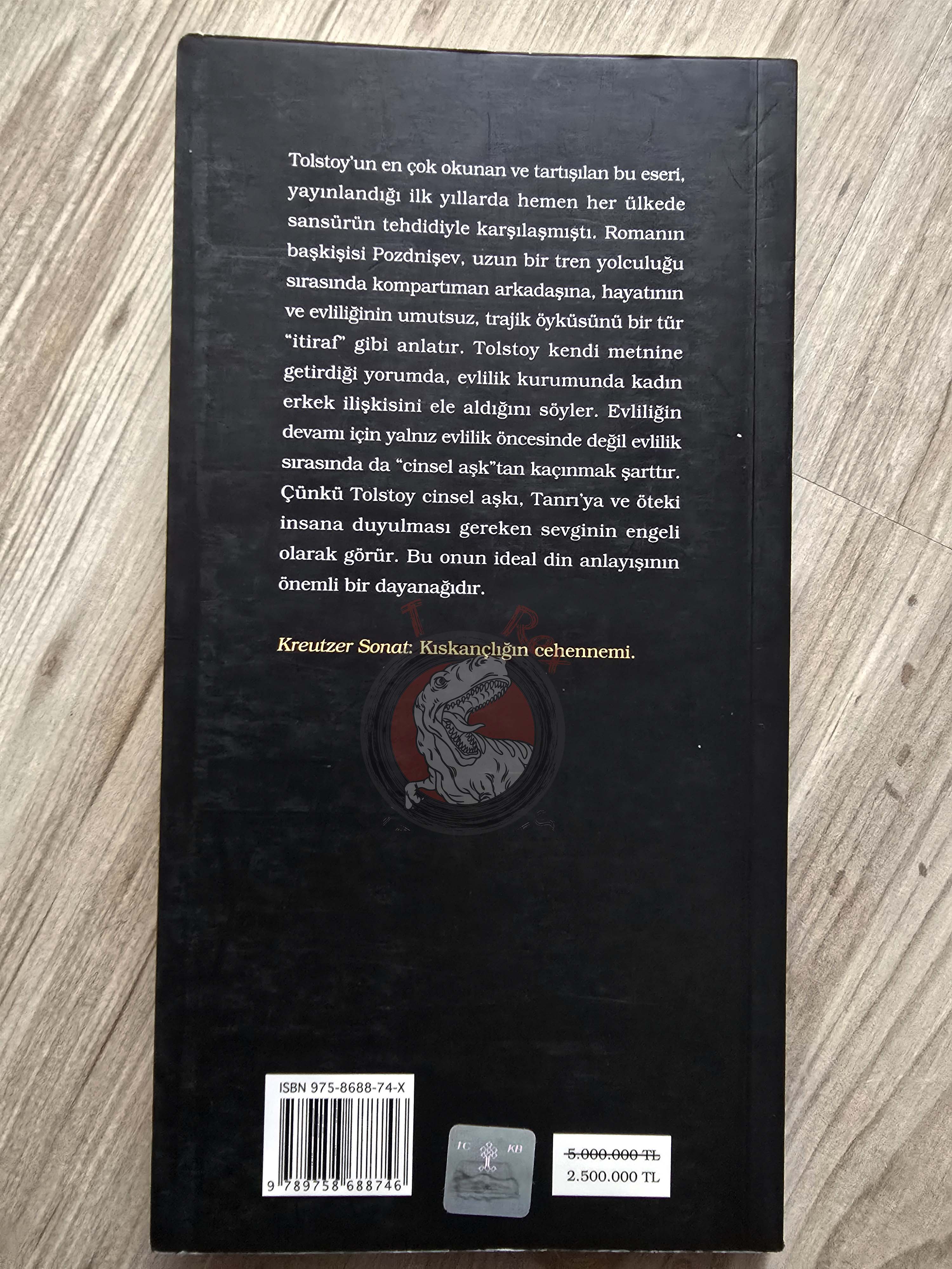 Leo Tolstoy –  The Kreutzer Sonata 2004 Turkish Book Turkey