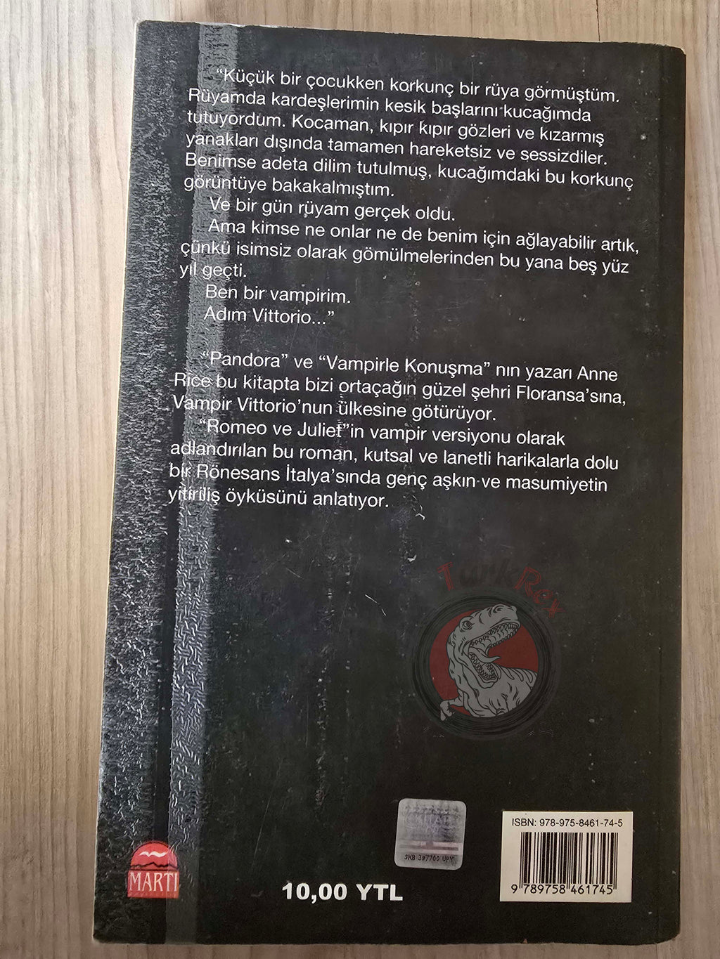 Anne Rice – Vittorio the Vampire 2007 1st Turkish Book Turkey