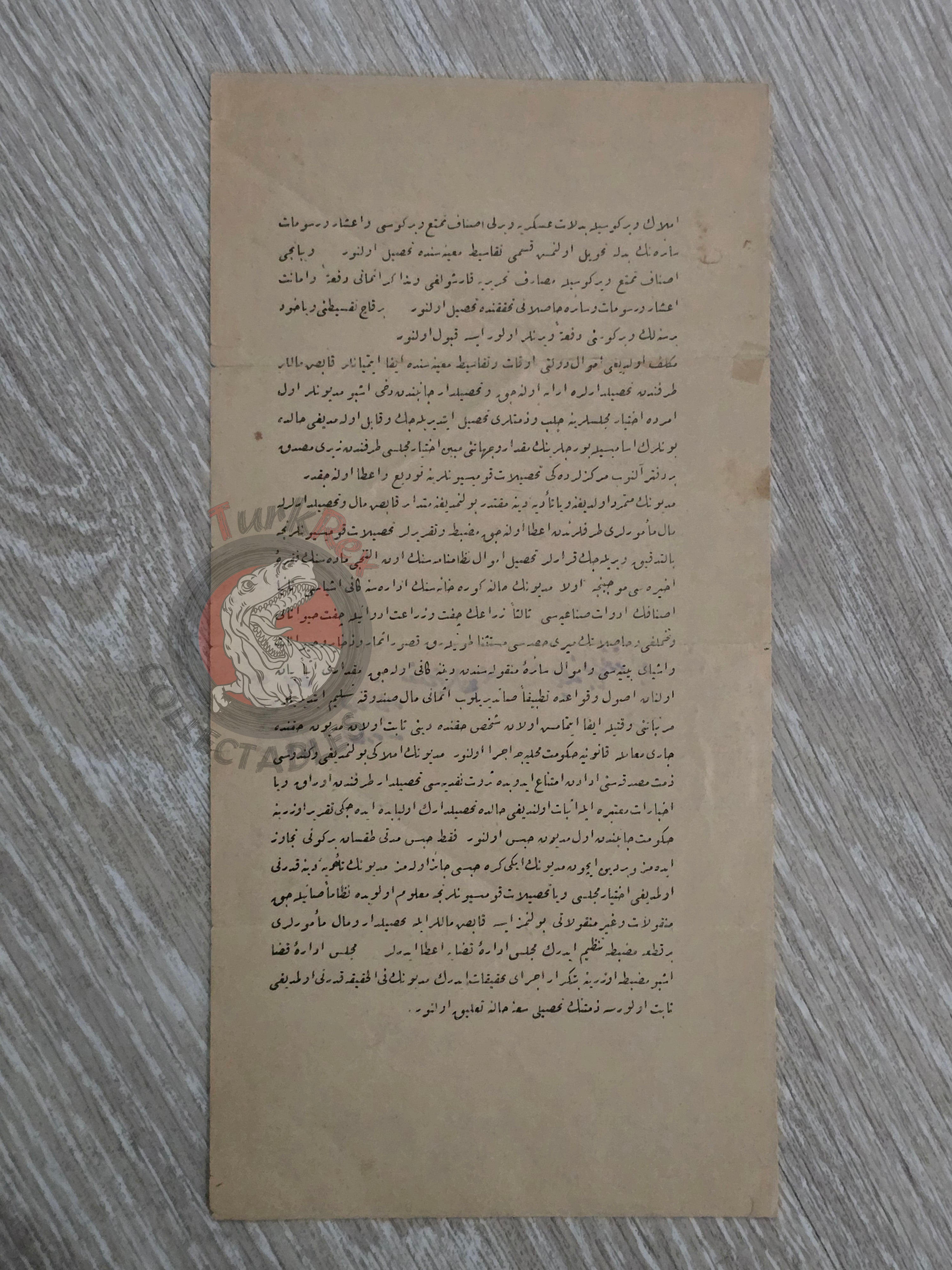 Ottoman Income Tax Receipt 1902 Elazığ Ebu Tahir Village Muslim Citizen