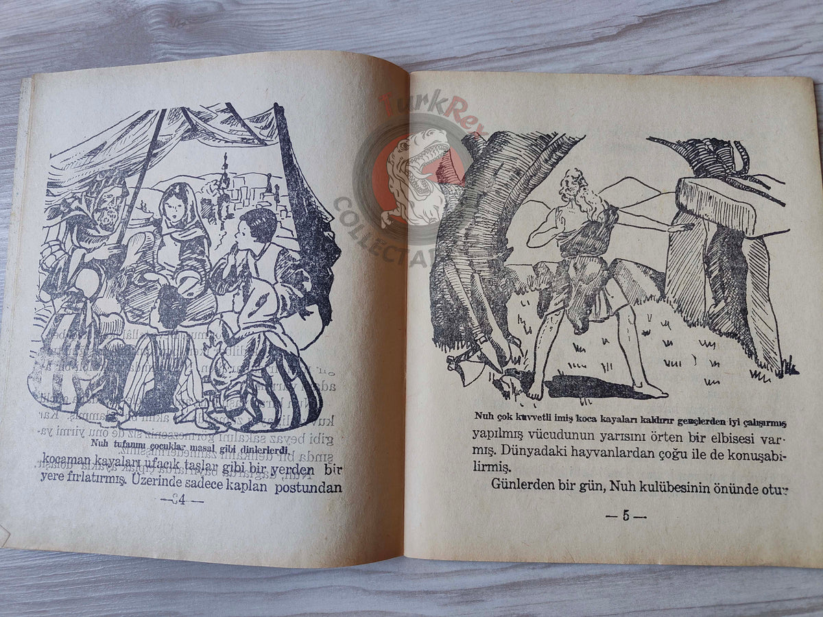 Noah’s Ark Genesis 1960s Turkish Book Turkey Illustrated Thumbelina