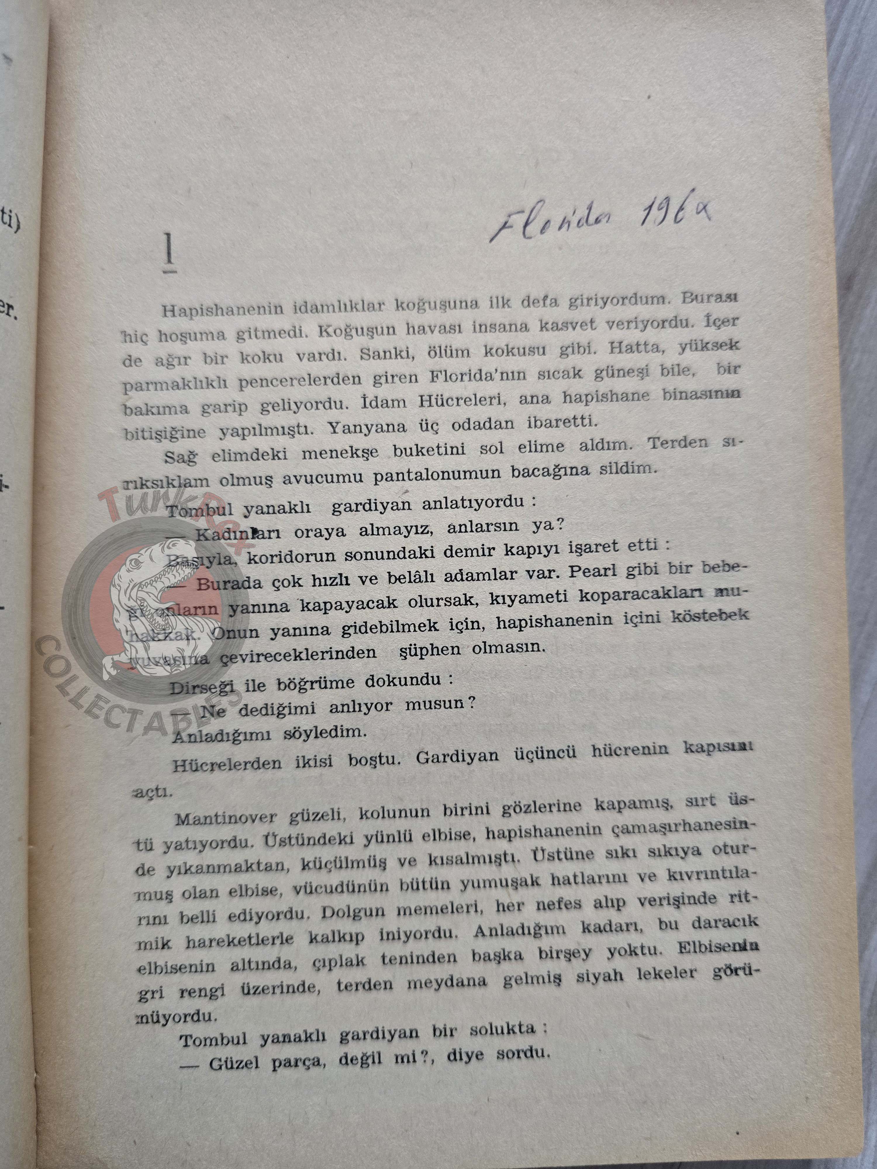 Jim Charters – Murder on the Side 1968 1st Turkish Book Turkey Day Keene