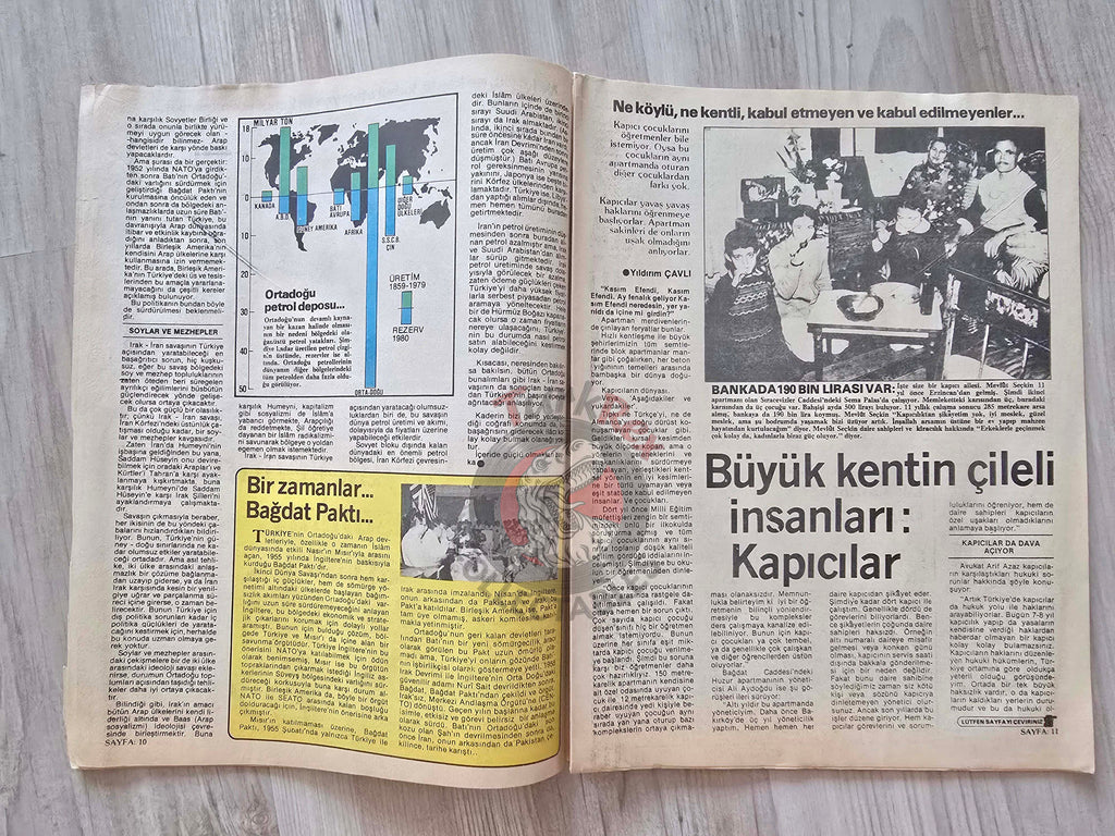 Turkish Magazine 8. Gün – Middle East and Turkey 1980 Saddam Hussein Ruhollah Khomeini Iran Iraq