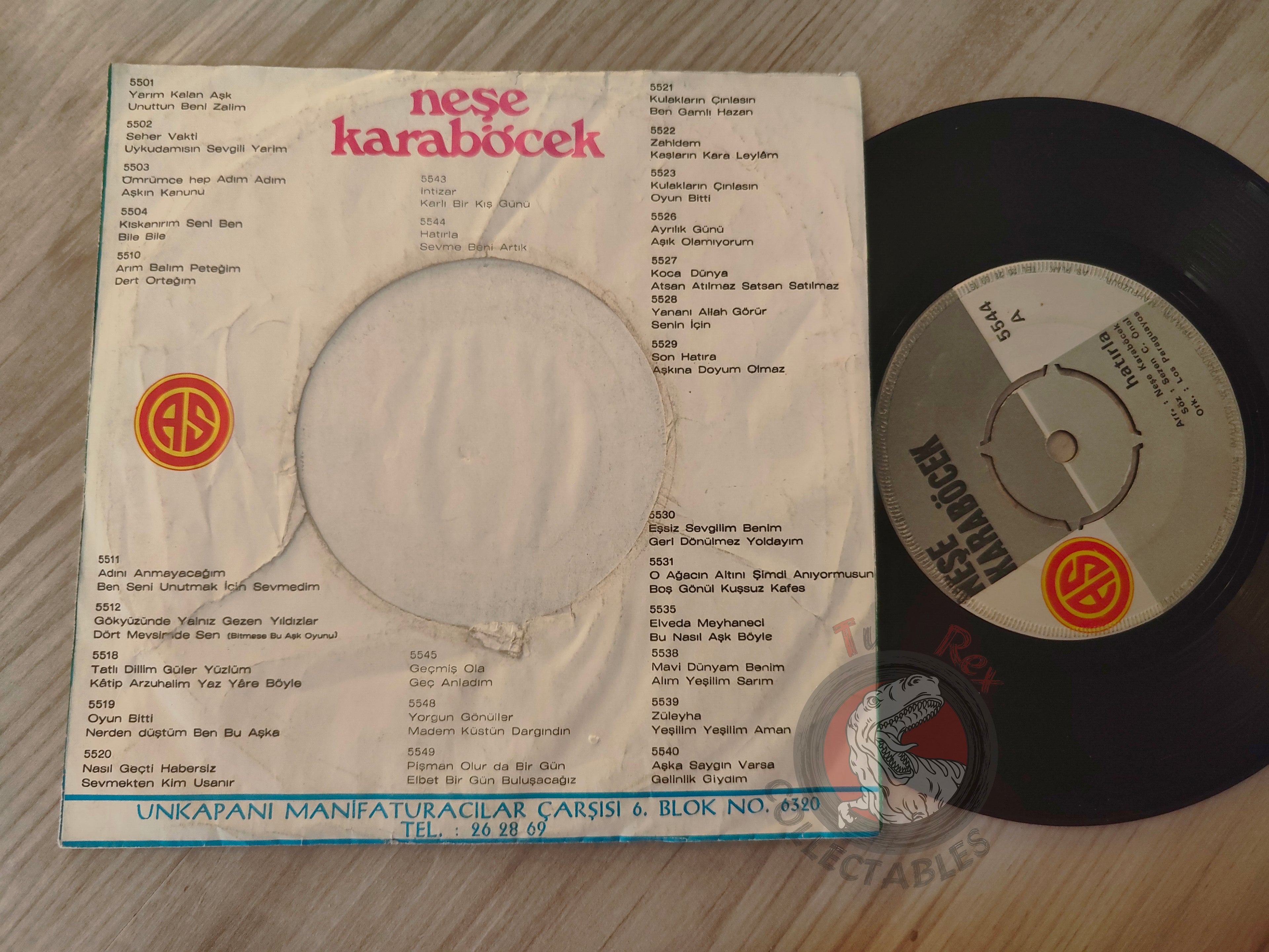 Neşe Karaböcek & Los Paraguayos – Hatırla 7" Turkish Pressing Vinyl Turkey Edition