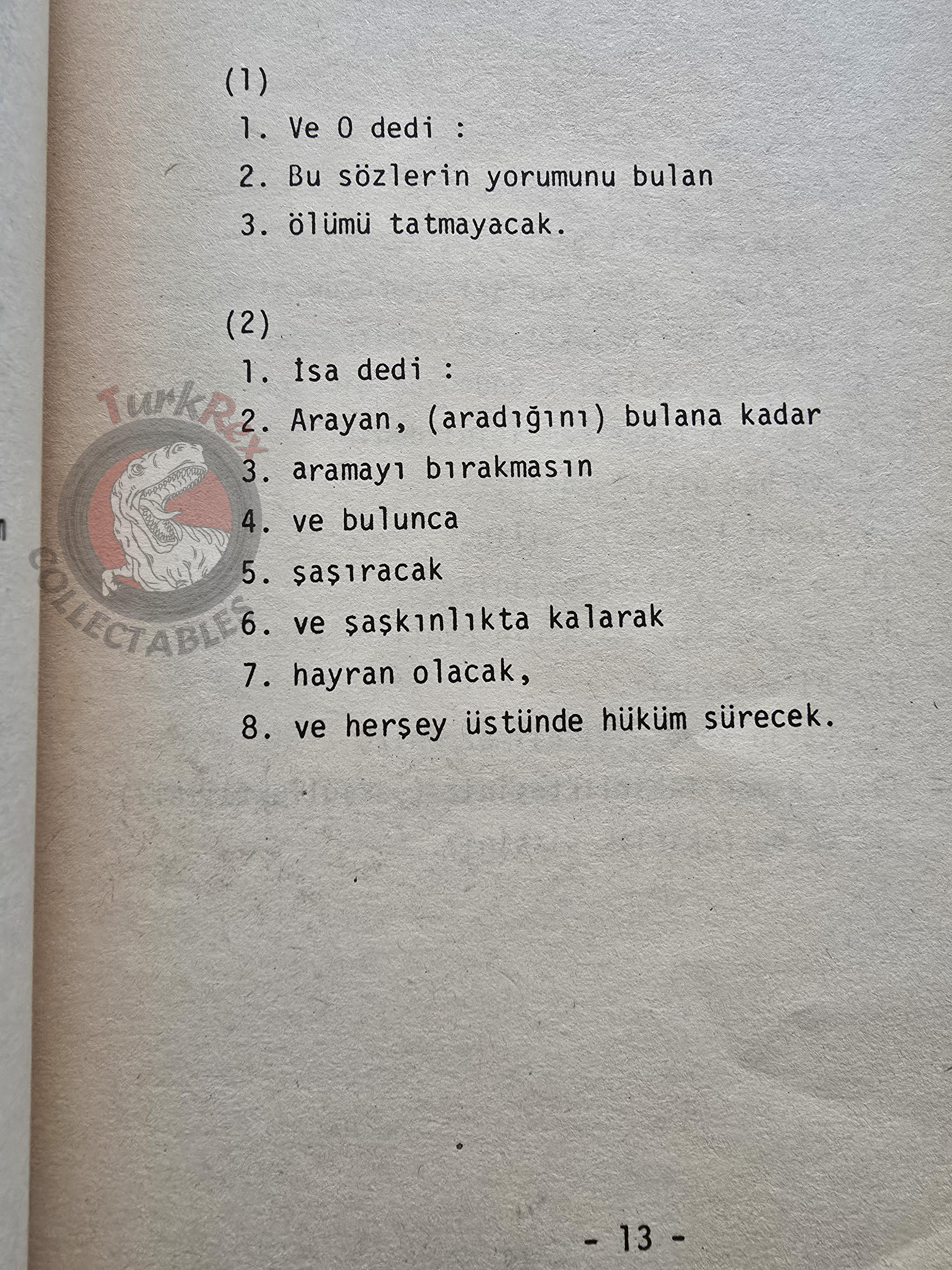 The Gospel of Thomas Bible Turkish Book New Testament