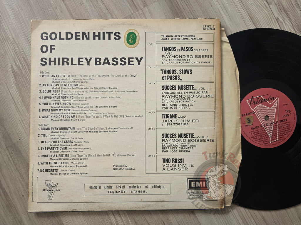 Shirley Bassey – Golden Hits Of Shirley Bassey Turkish Pressing Vinyl Turkey Edition