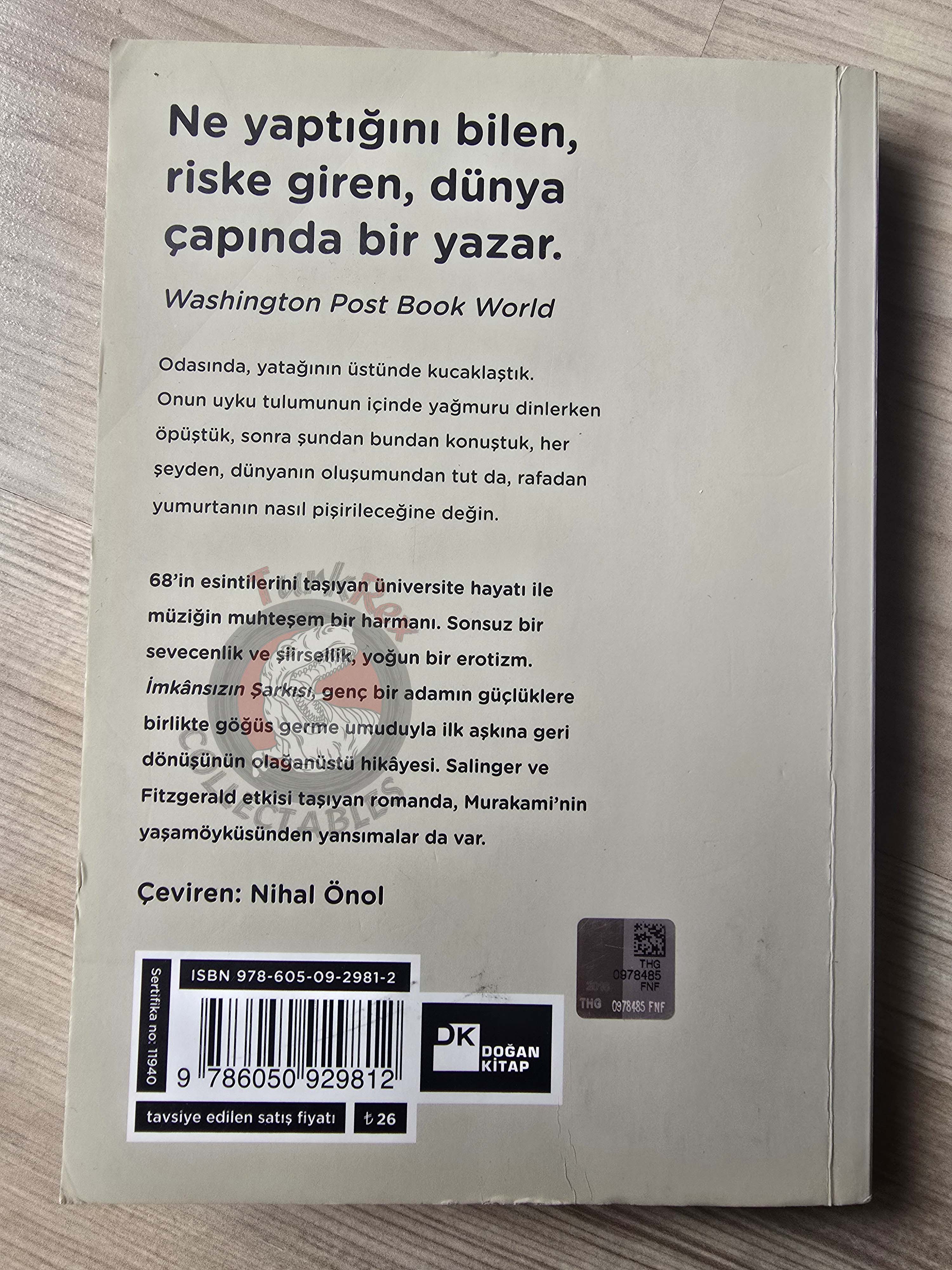 Haruki Murakami – Norwegian Wood 2016 Turkish Book Turkey
