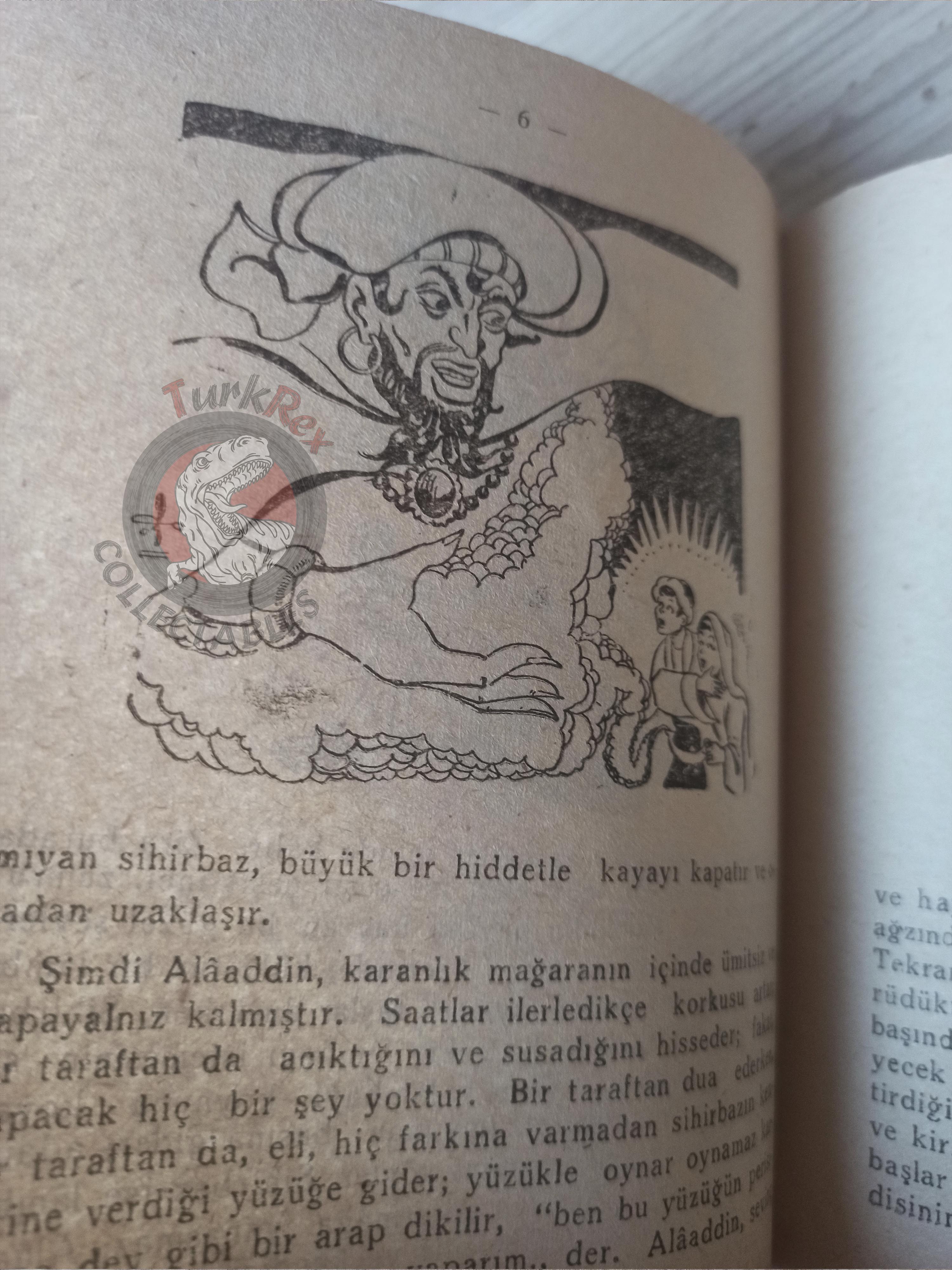 Aladdin and the Magic Lamp 1963 Turkish Book Turkey 1001 Nights Illustrated