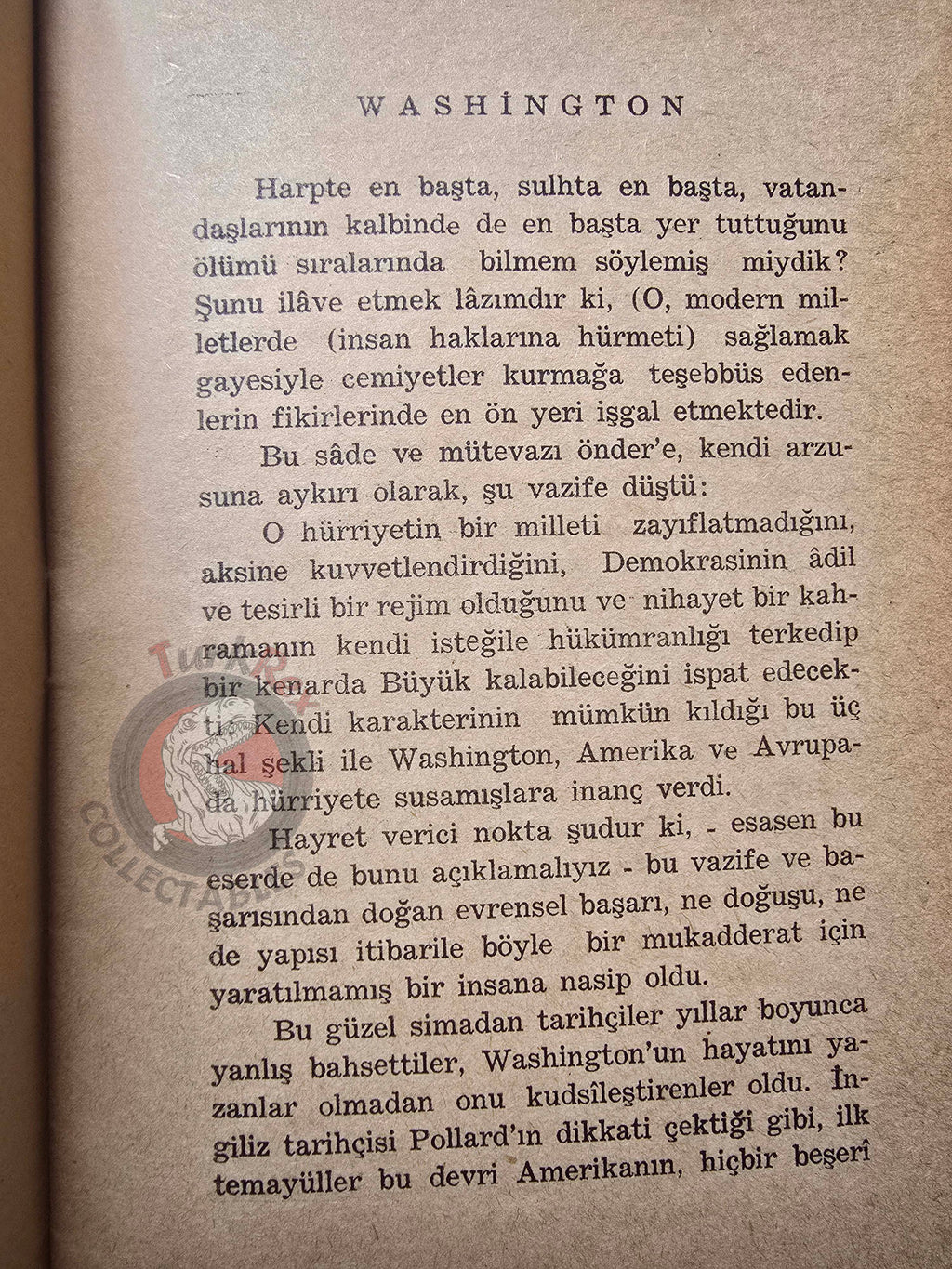 André Maurois –  Washington: The Life of a Patriot 1951 1st Turkish Book Turkey