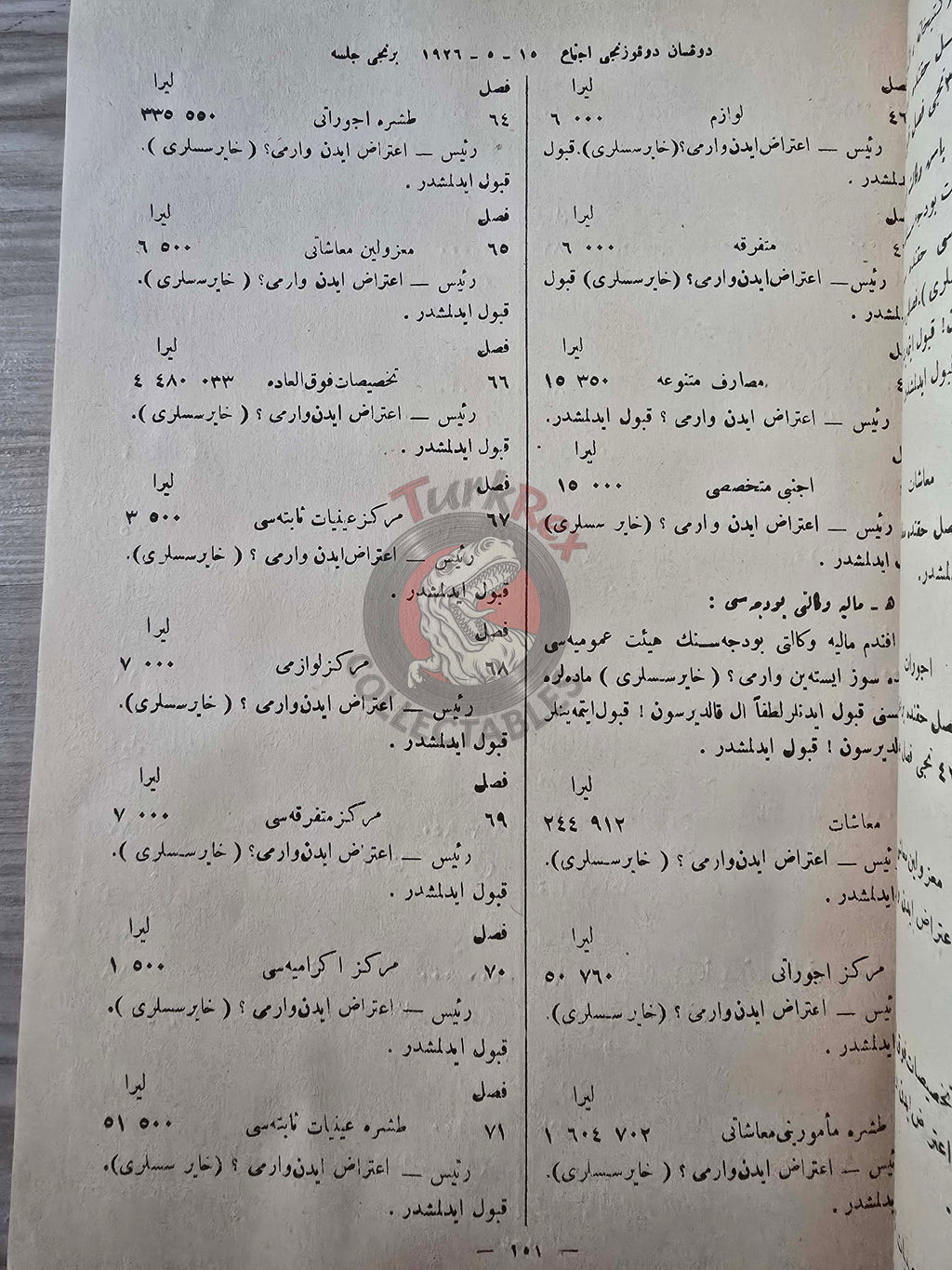 Official Ottoman Gazette Resmî Cerîde 20 May 1926 Turkish Republic