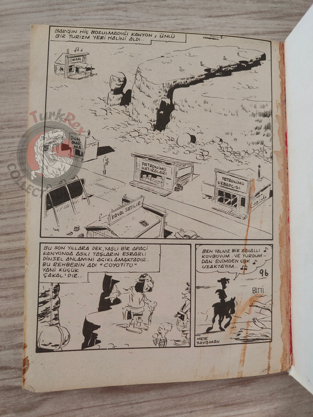 Lucky Luke - Canyon Apache 1980s Turkish Comic Turkey