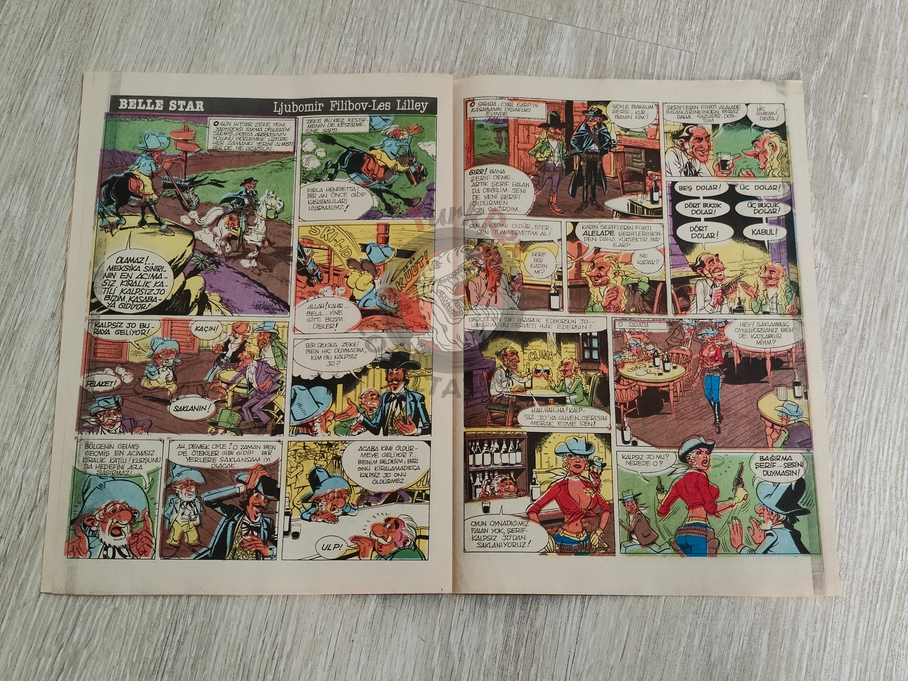 Milliyet Çizgi Roman #4 1988 Turkish Comic Turkey Belle Star Mr. Abernathy Green Force Five