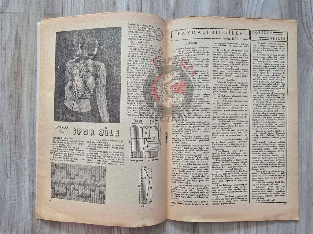 Ev-İş 1947 Sewing Tailoring Turkish Mag Turkey Textile Fashion Women