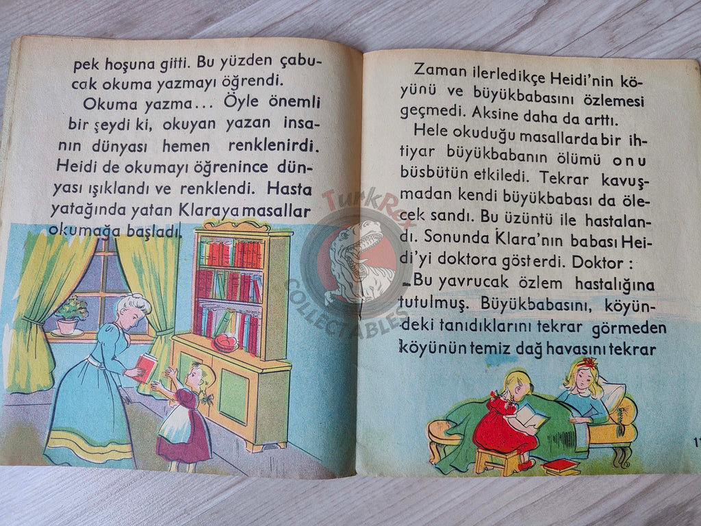 Johanna Spyri – Heidi 1960s Turkish Book Turkey Illustrated