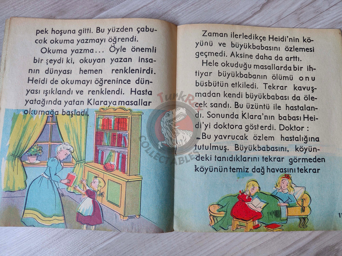 Johanna Spyri – Heidi 1960s Turkish Book Turkey Illustrated