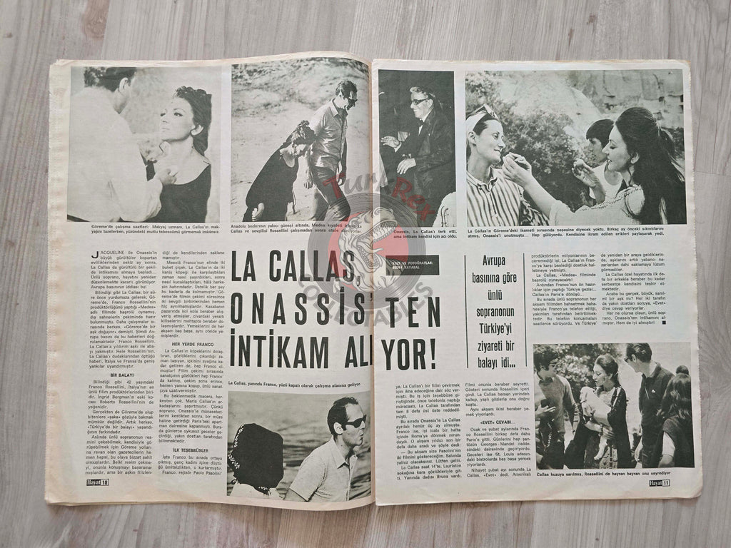 Hayat 1969 American Astronauts Apollo 11 Turkish Magazine Turkey Moon Space Maria Callas