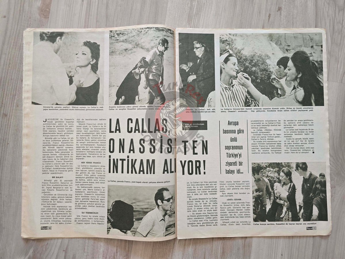 Hayat 1969 American Astronauts Apollo 11 Turkish Magazine Turkey Moon Space Maria Callas