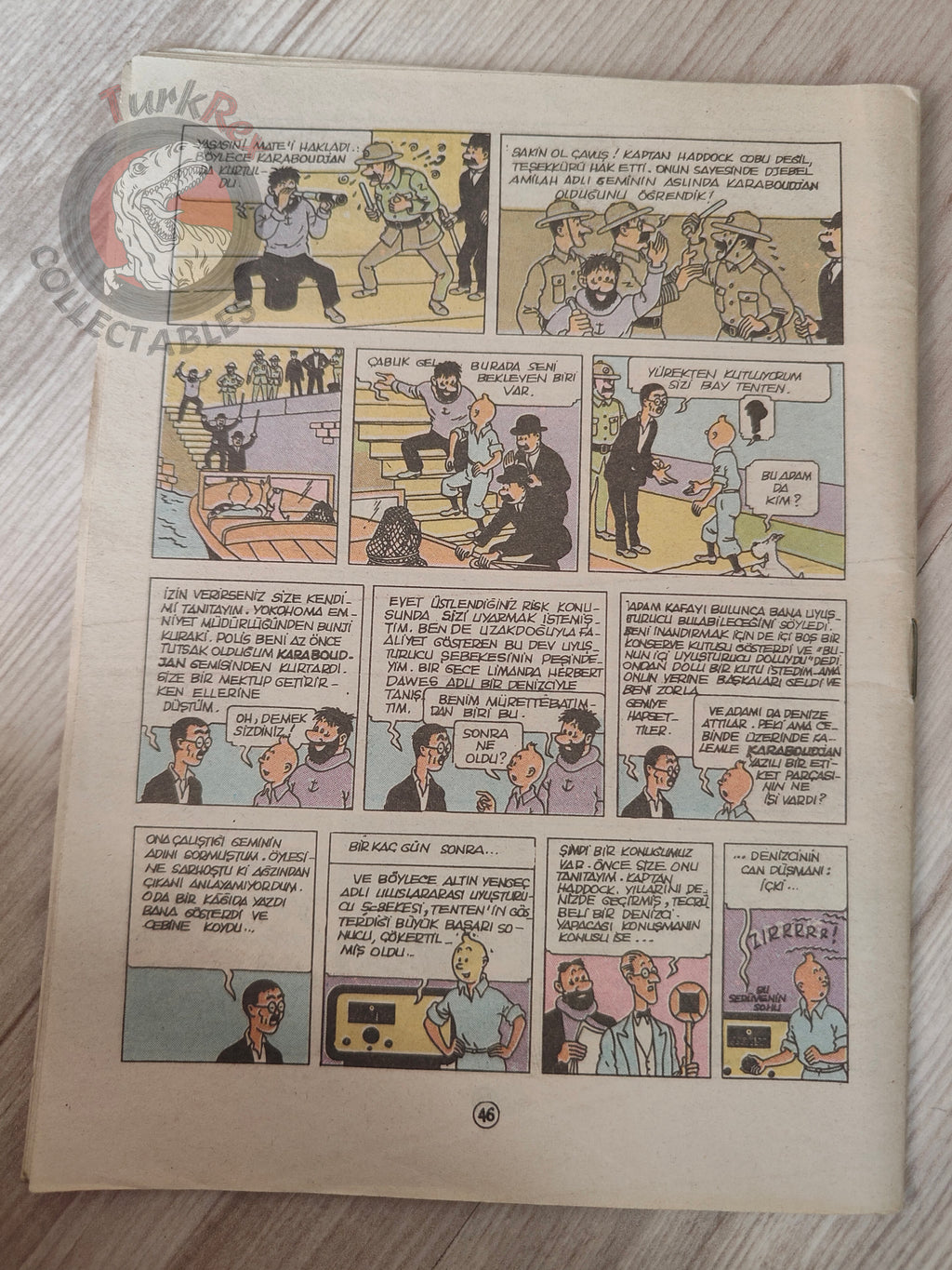 Tintin – The Crab with the Golden Claws 1989 Turkish Edition Comic Turkey