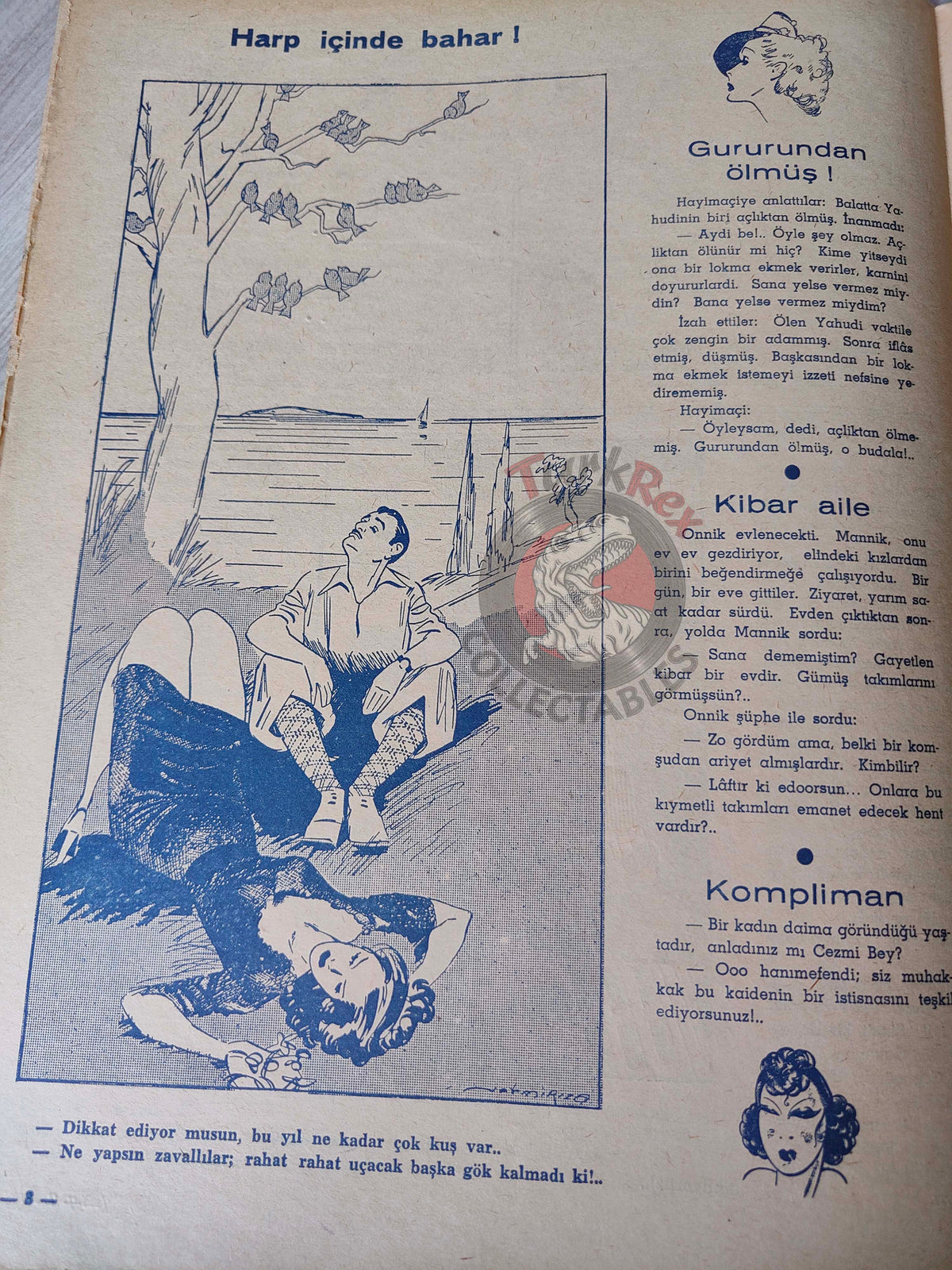 Akbaba 1941 Humor Magazine Turkish Turkey The Tripartite Pact WW2 era Germany Yugoslavia