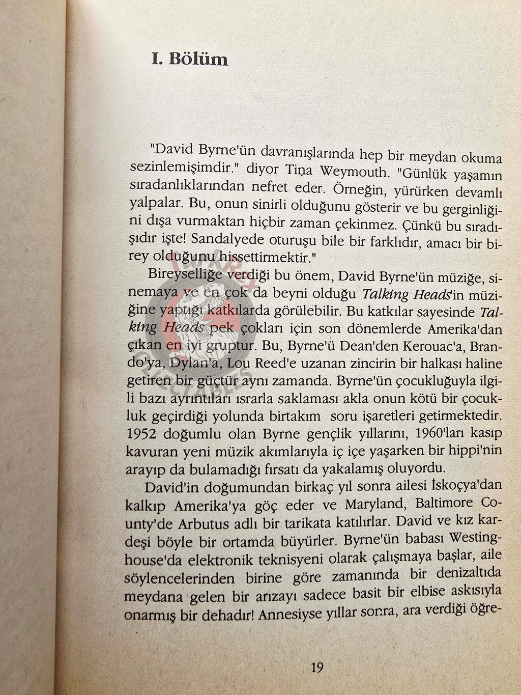 Jerome Davis – Talking Heads Biography Book 1993 1st Turkish Turkey