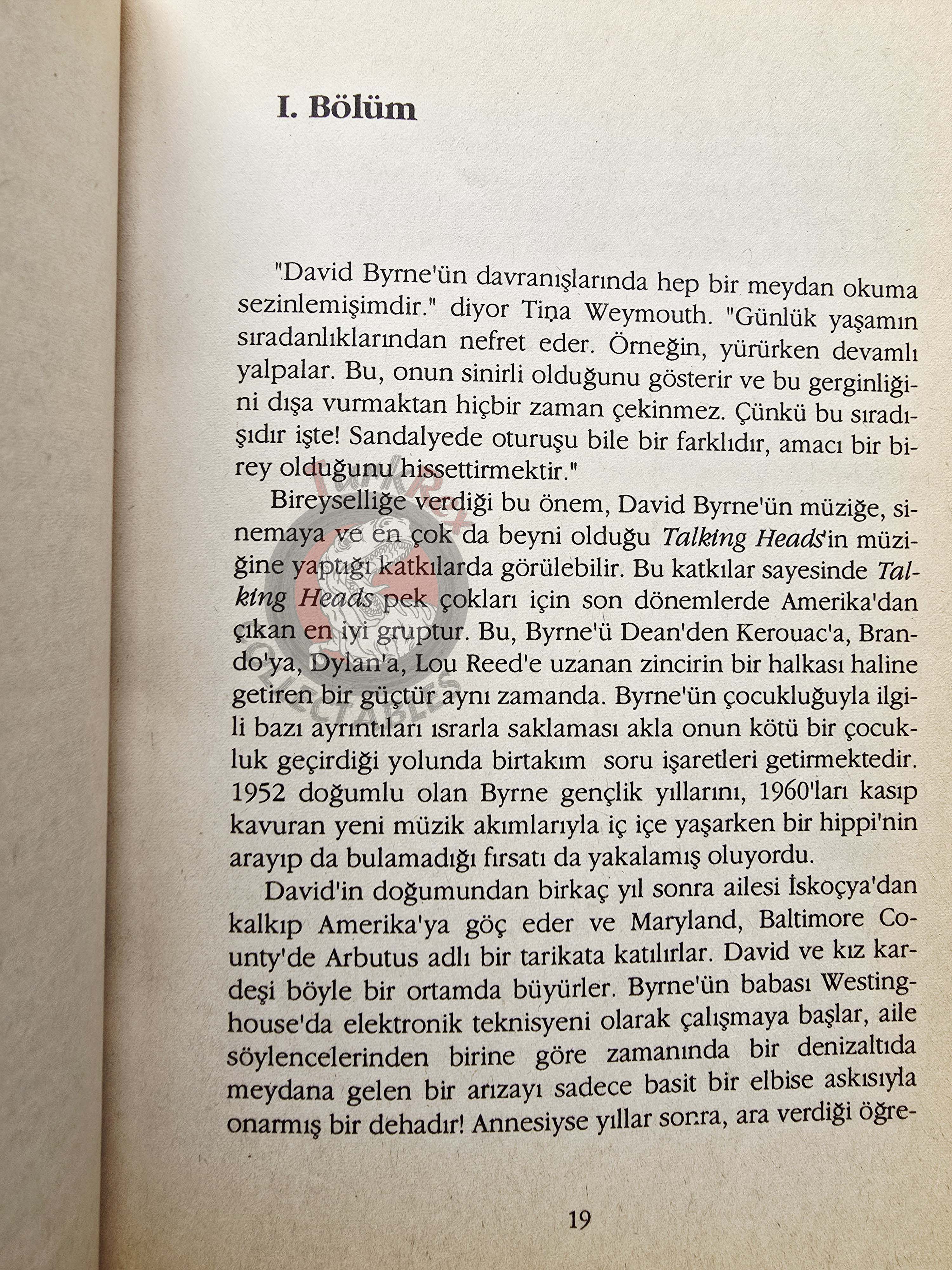 Jerome Davis – Talking Heads Biography Book 1993 1st Turkish Turkey