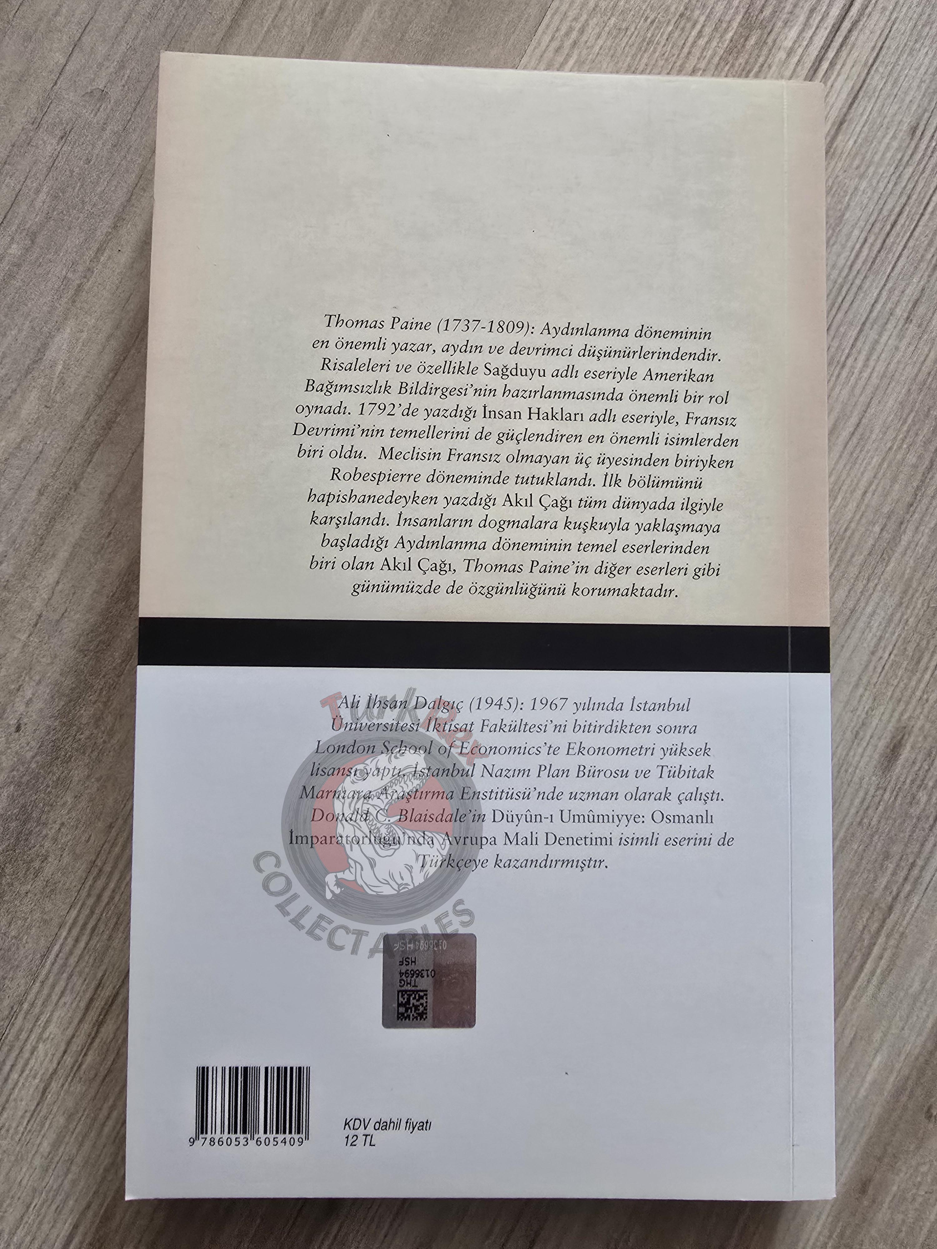 Thomas Paine – The Age of Reason 2018 Turkish Book Turkey