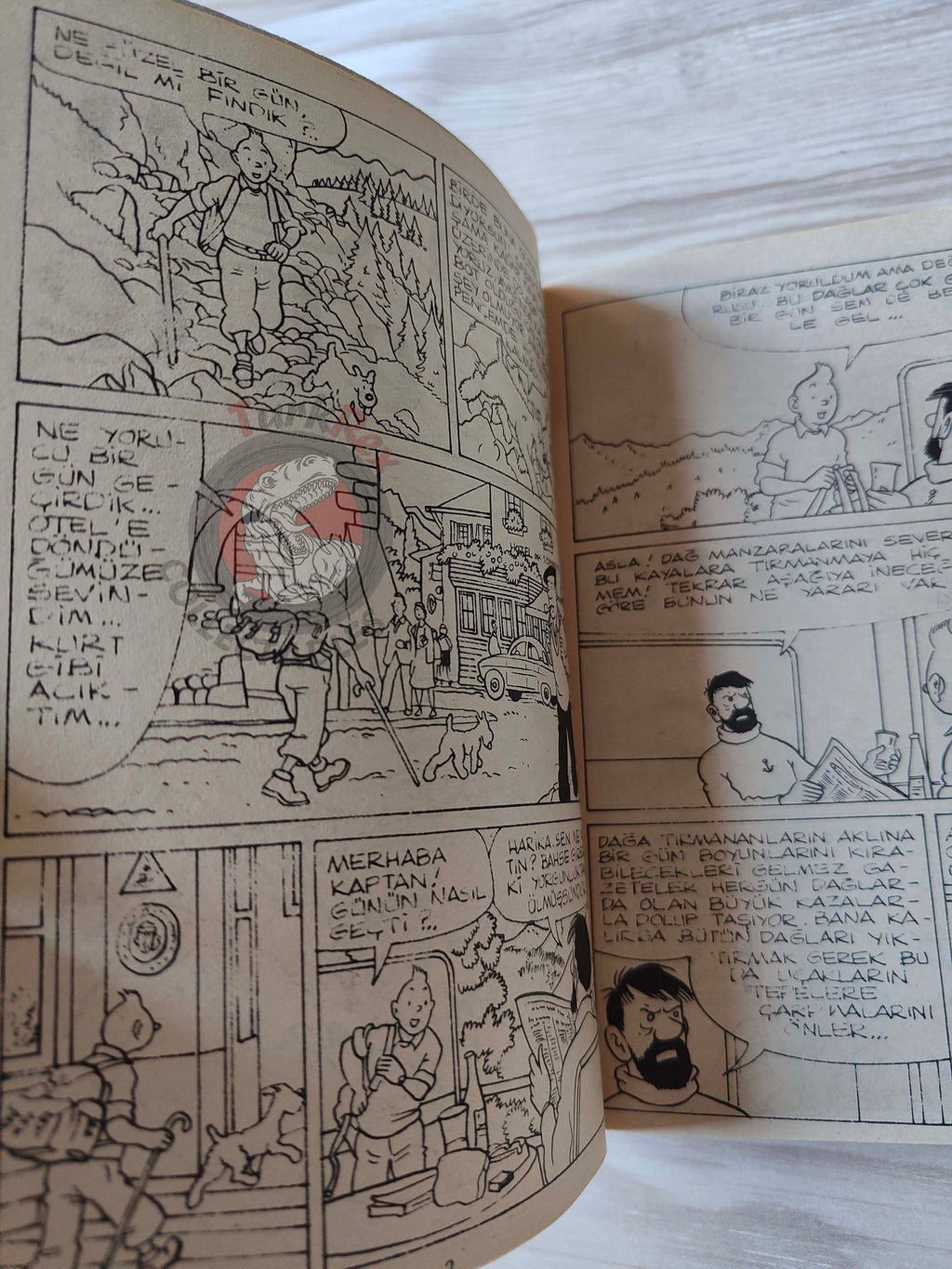 Tintin – Tintin In Tibet & The Castafiore Emerald late 1980s Turkish Edition Comic Turkey