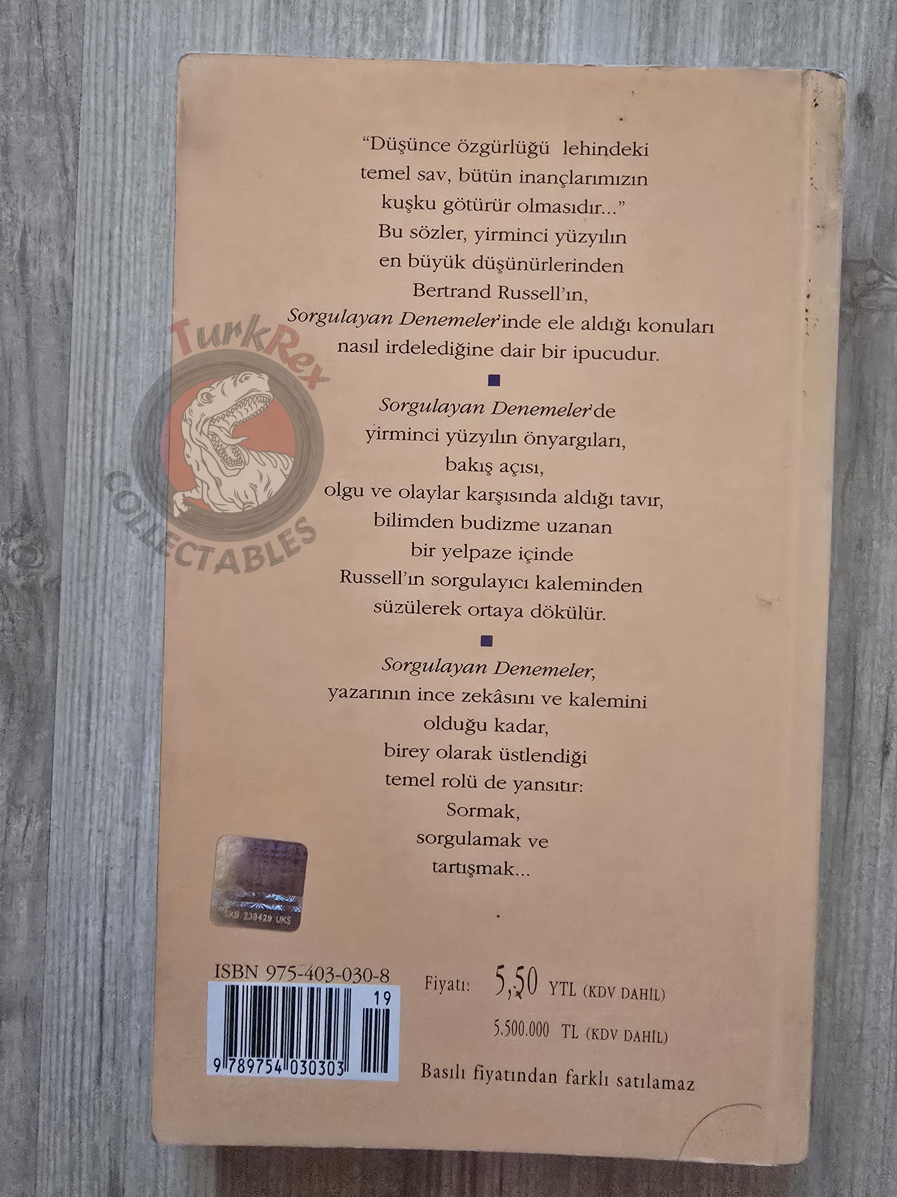 Bertrand Russell – Sceptical Essays 2005 Turkish Book Turkey