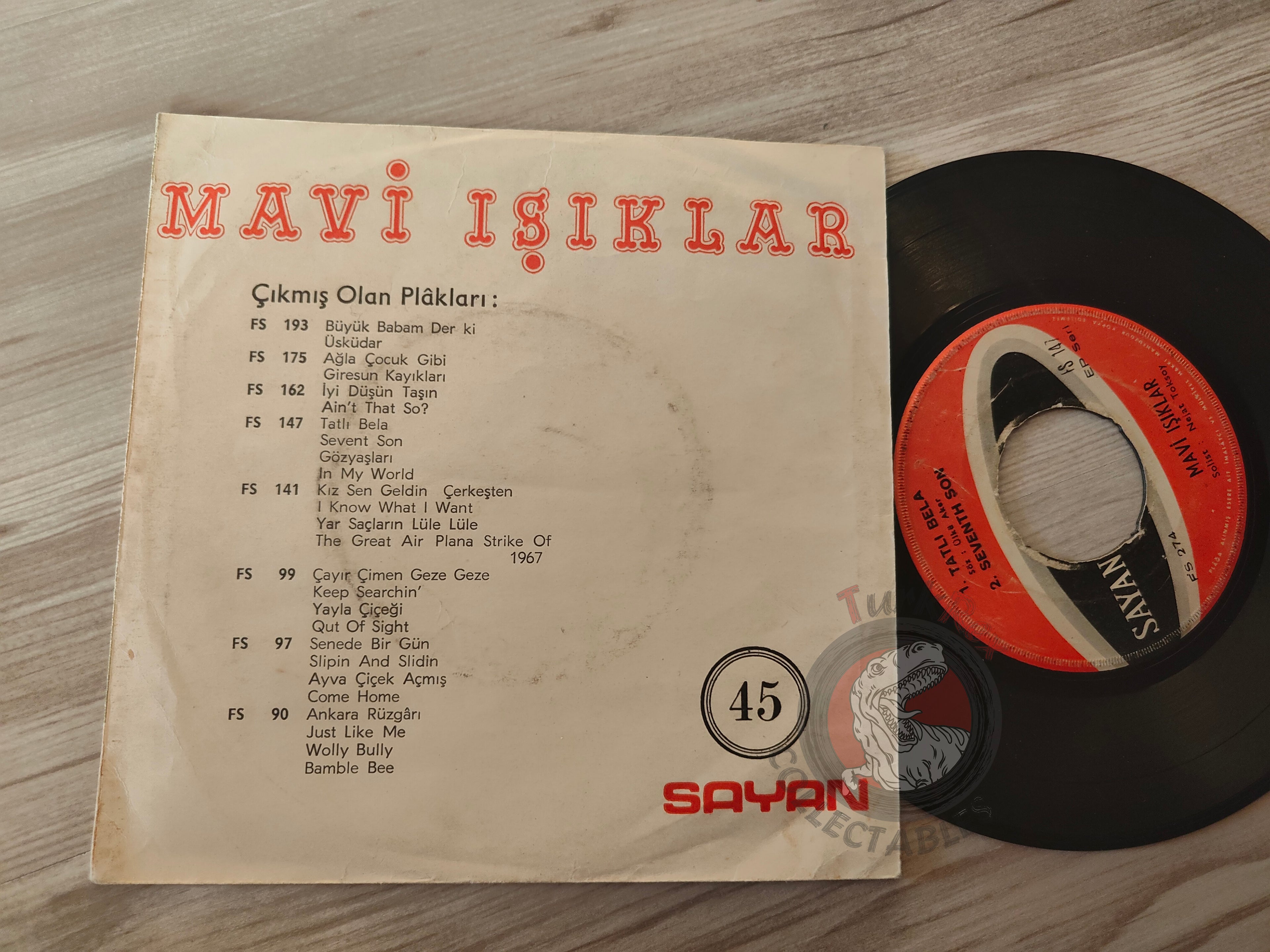 Mavi Işıklar – Tatlı Bela / Seventh Son 7" Turkish Pressing Vinyl Turkey Edition