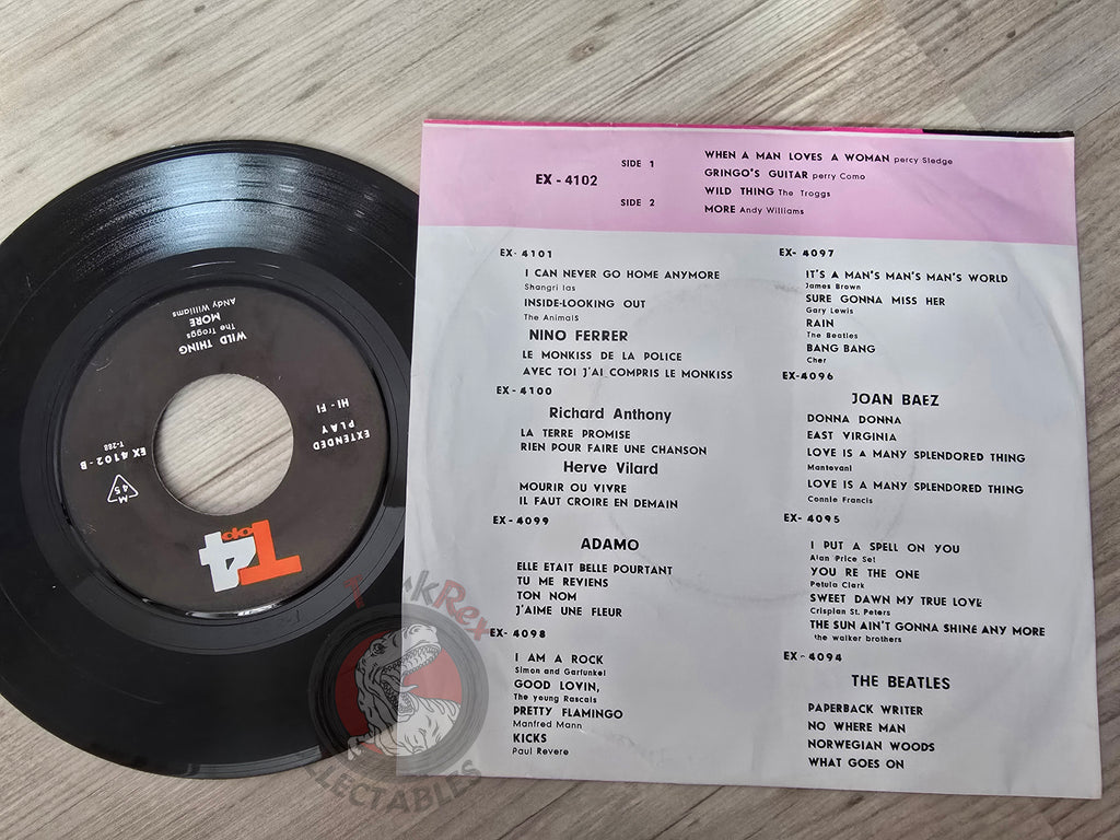 The Troggs / Percy Sledge / Perry Como / Andy Williams 7" Iran Pressing Vinyl Iranian Edition