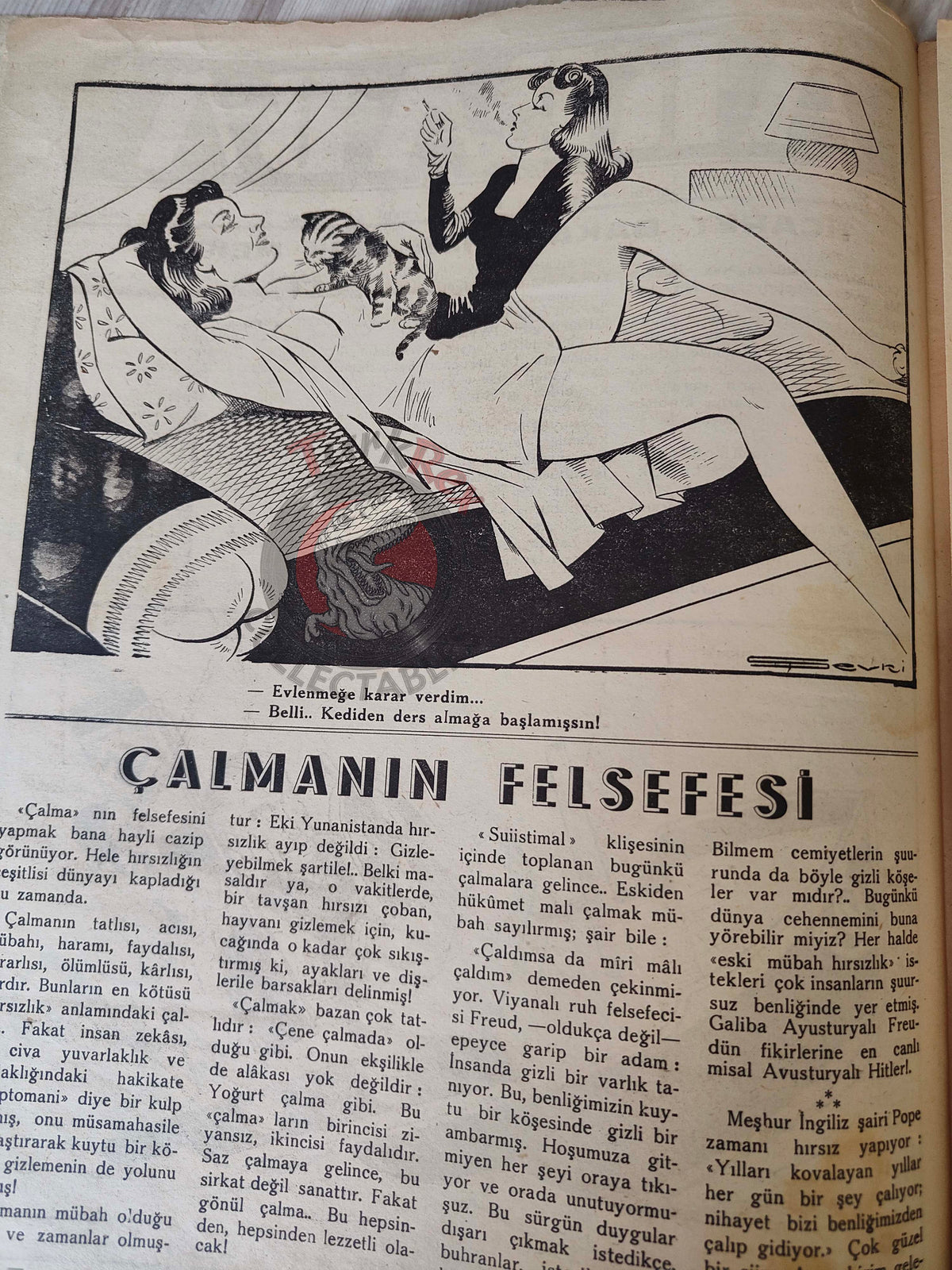 Akbaba 1945 Humor Magazine Turkish Turkey Germany Goebbels Himmler Göring WW2 era Stalin