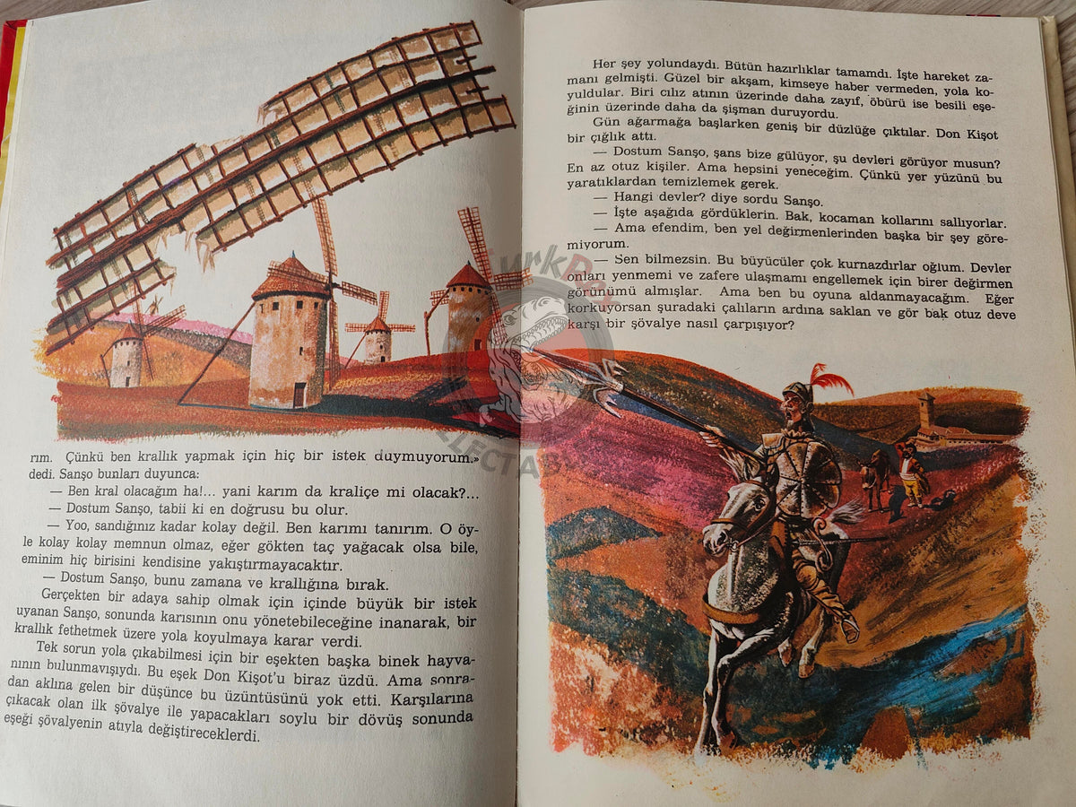 Miguel de Cervantes – Don Quixote 1980s HC Turkish Book Turkey Illustrated Philippe Degrave