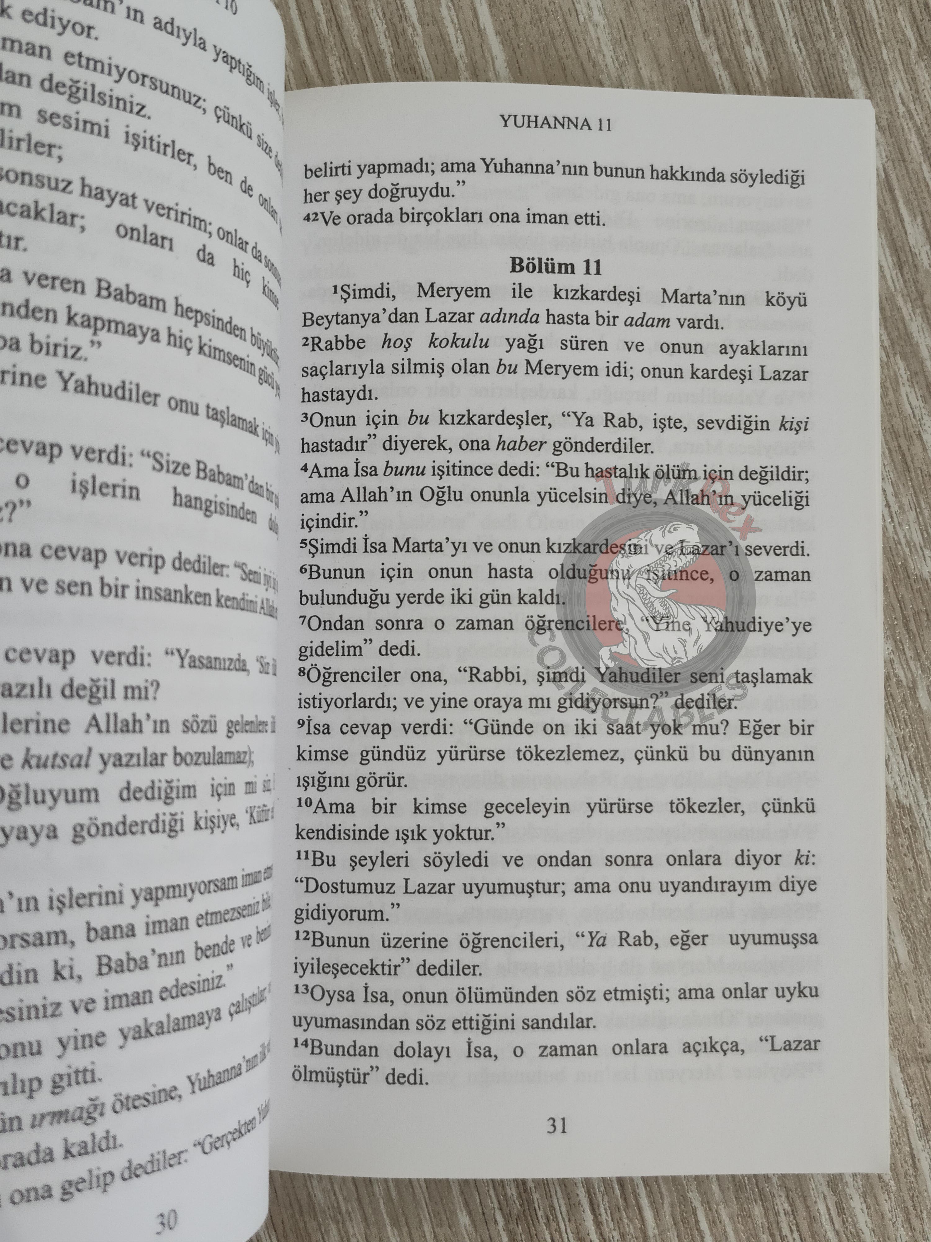 The Gospel of John Bible 2013 Turkish Book New Testament