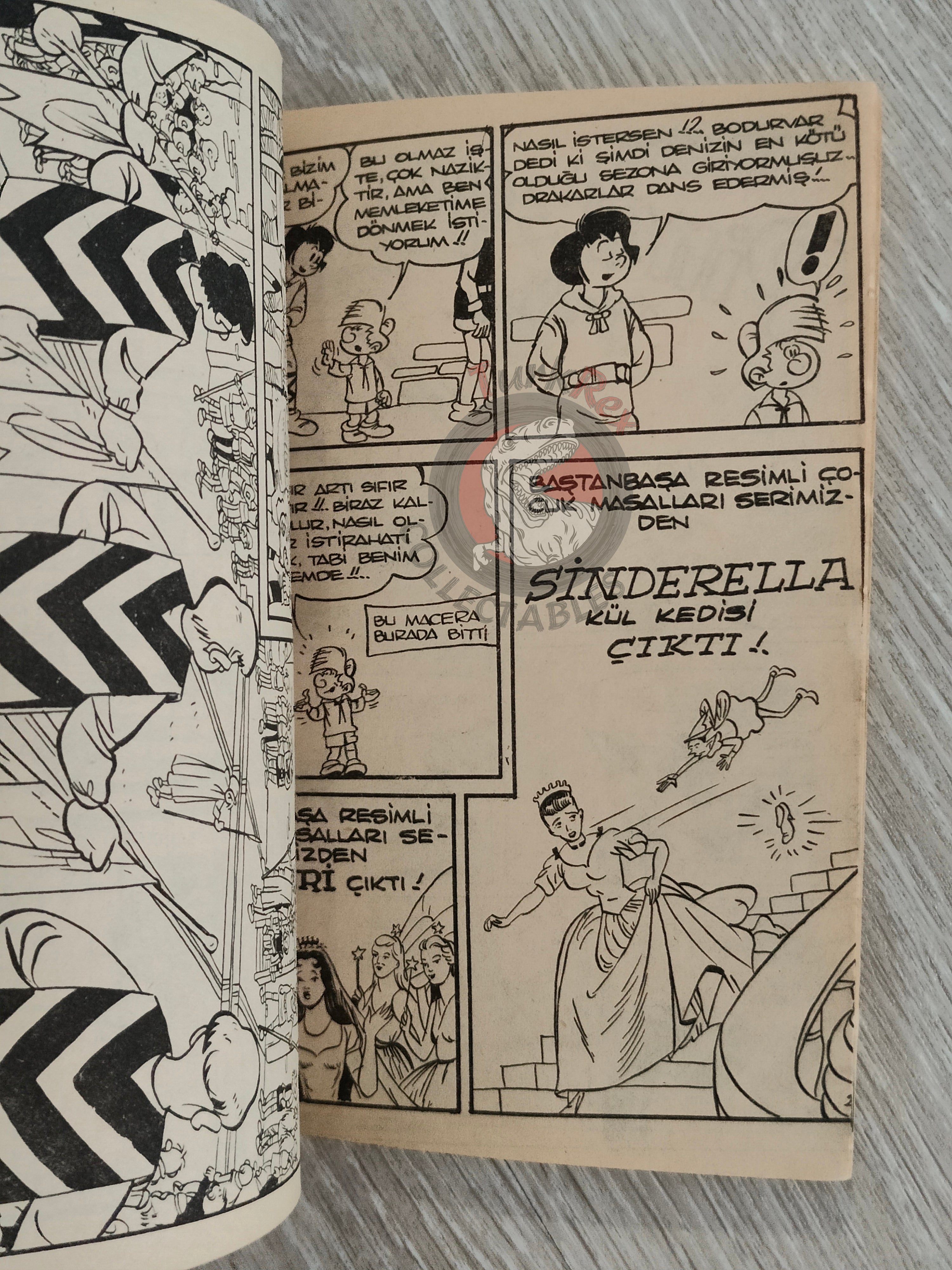 Johan et Pirlouit #23 1982 Turkish Comic Turkey Le Serment des Vikings #5 Pinocchio