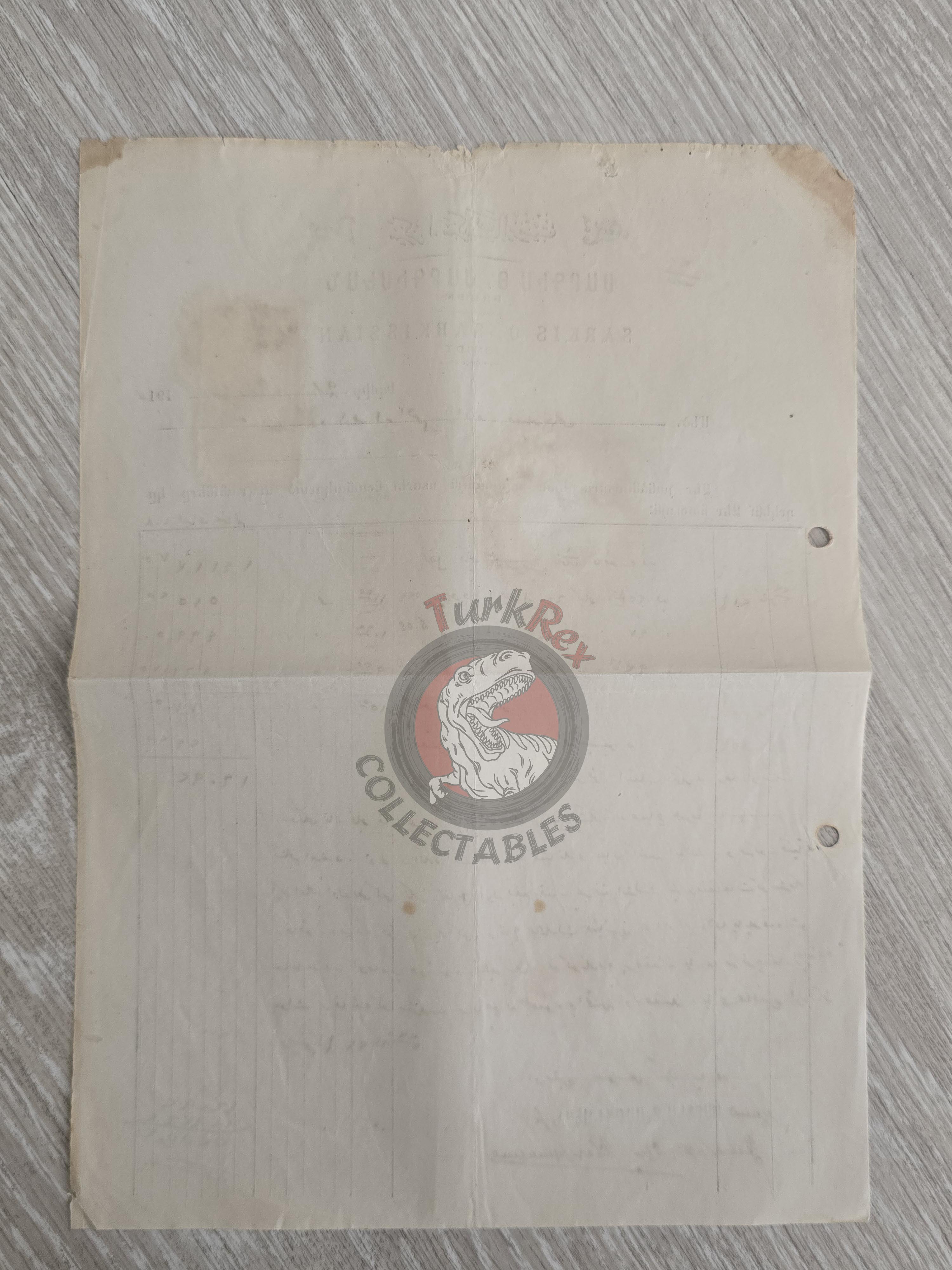 Ottoman 1914 Coffee Order Document Sarkis Sarkisyan Company Armenian Citizens Armenia