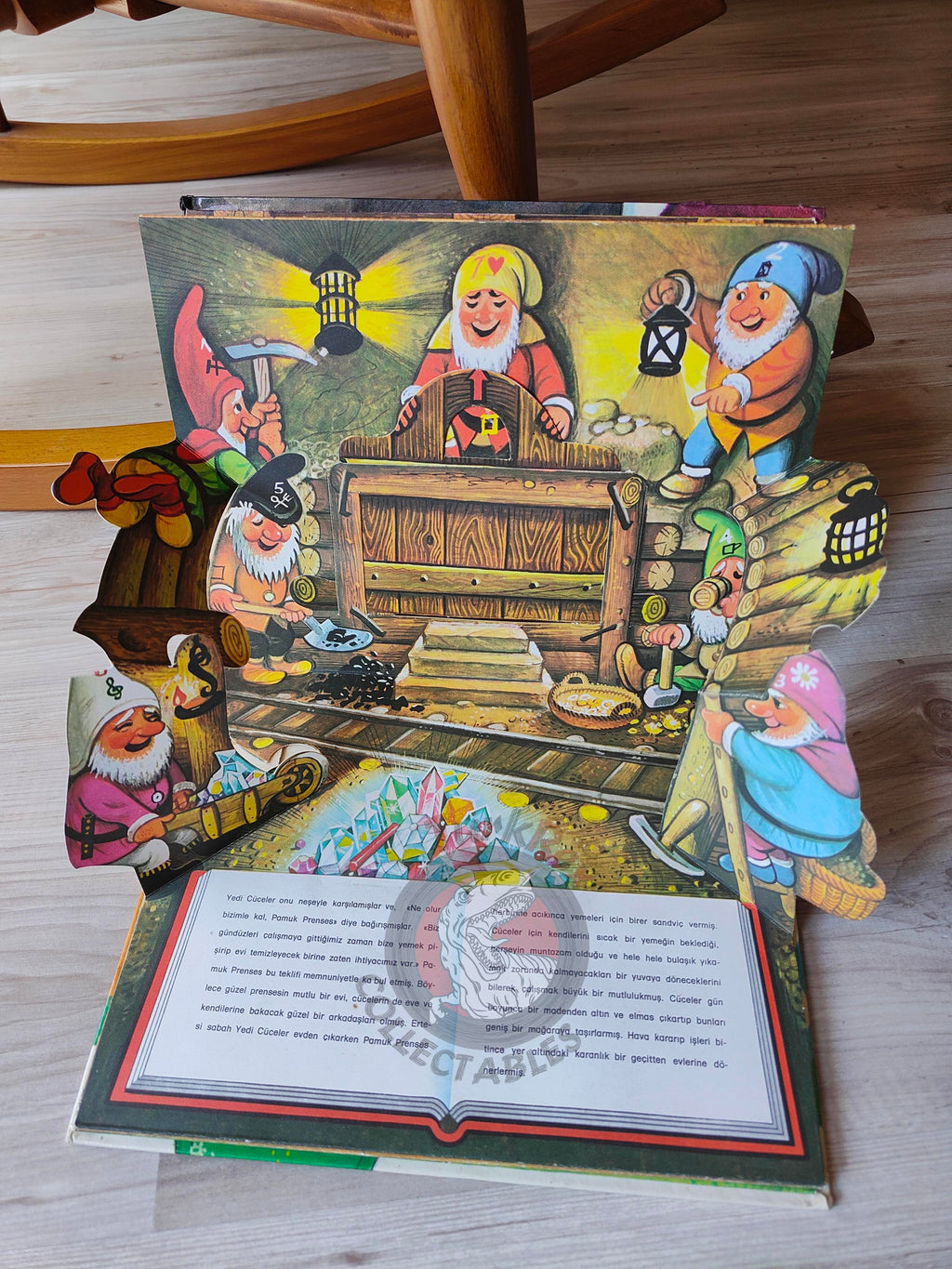 Grimm Brothers – Snow White and the Seven Dwarfs 1980s Turkish Book Turkey Illustrated Pop-Up