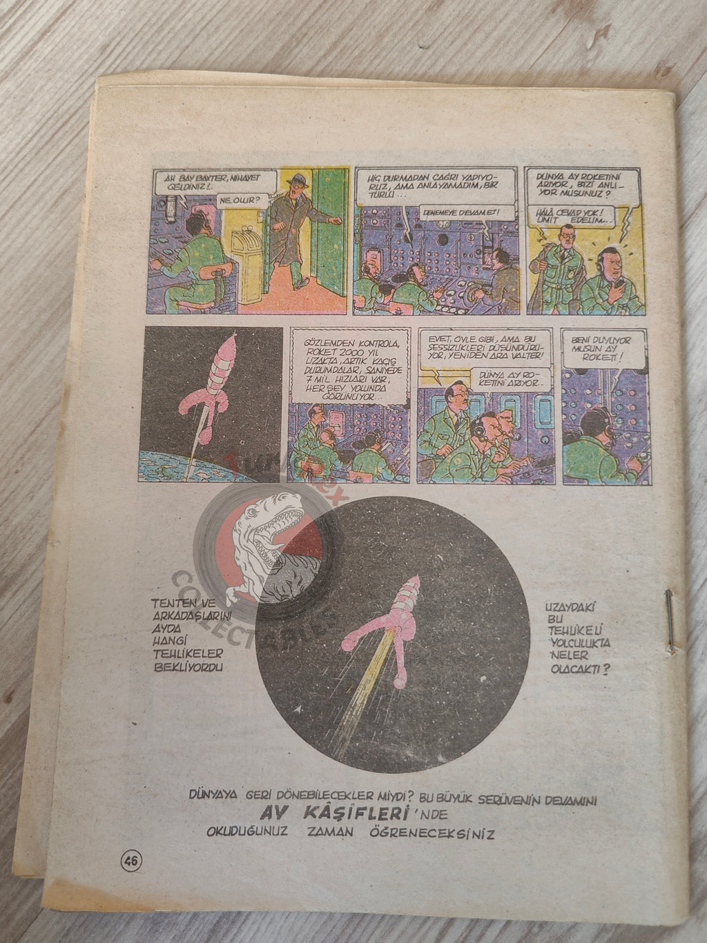 Tintin – Destination Moon 1989 Turkish Edition Comic Turkey