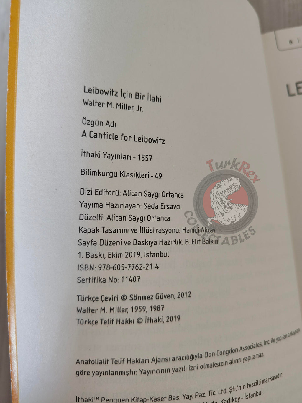 Walter M. Miller Jr.  – A Canticle for Leibowitz 2019 Turkish Book Turkey