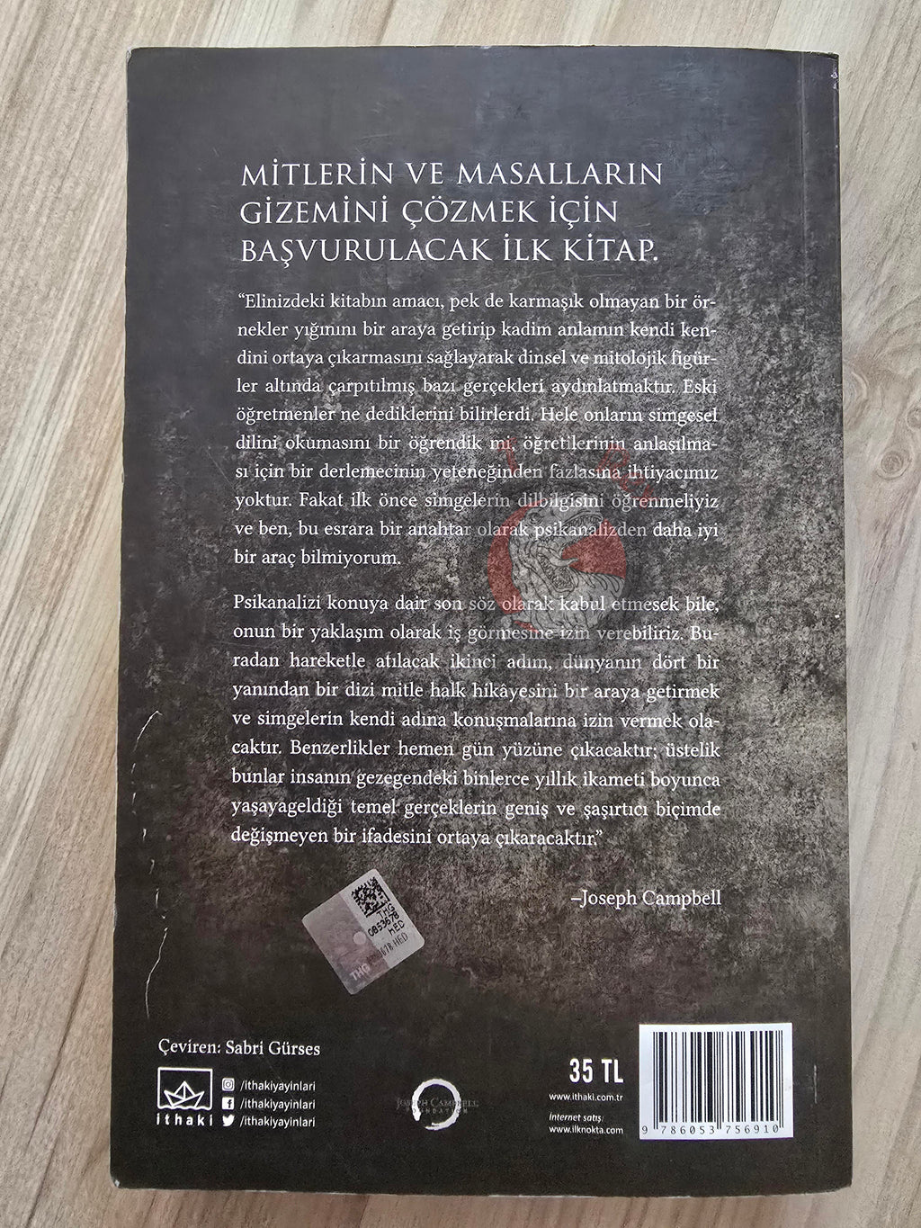 Joseph Campbell – The Hero with a Thousand Faces 2017 1st Turkish Book Turkey