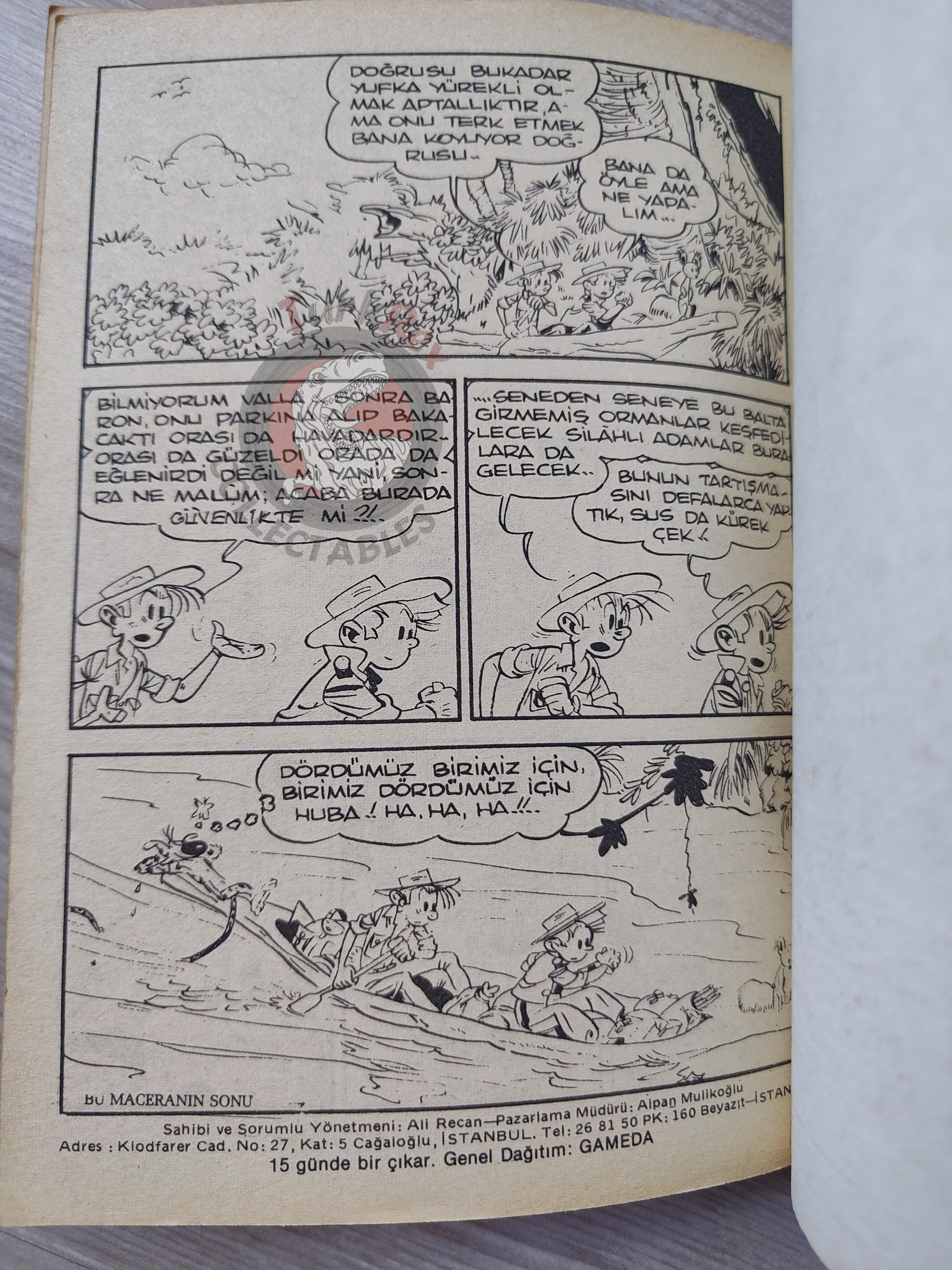Spirou & Fantasio #2 Le dictateur et le champignon 1980 Turkish Comic Turkey