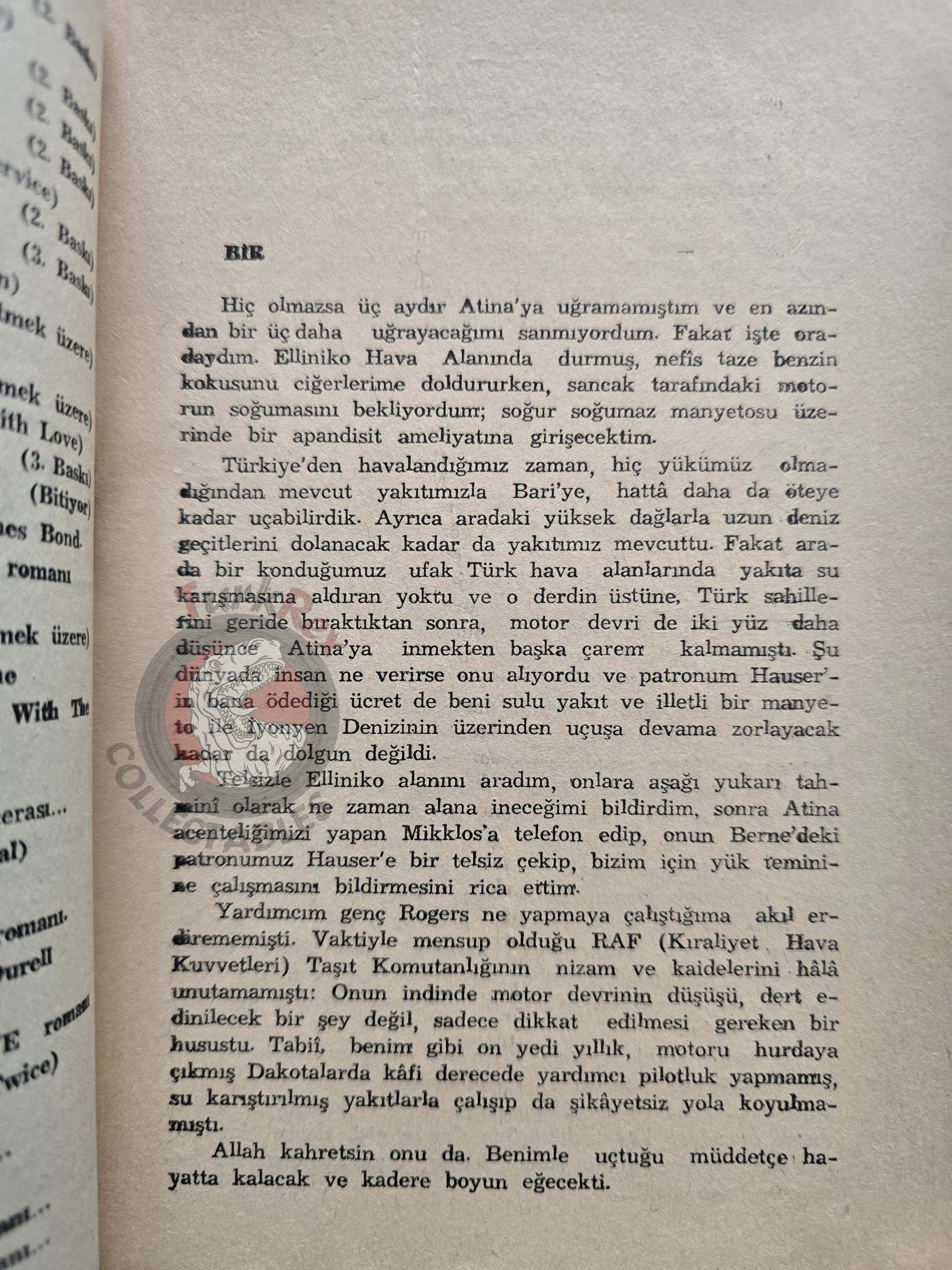 Gavin Lyall – The Wrong Side of the Sky 1966 1st Turkish Book Turkey