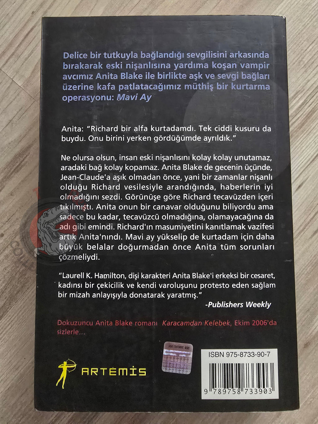 Laurell K. Hamilton – Blue Moon 2006 1st Turkish Book Turkey Anita Blake: Vampire Hunter