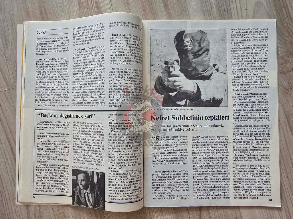 Nokta 1984 Kenan Evren’s visit to Saudi Arabia Turkish Magazine Turkey Fahd bin Abdulaziz Al Saud Lebanon