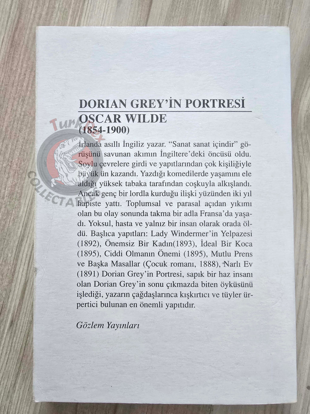 Oscar Wilde – The Picture of Dorian Gray 1998 Turkish Book Turkey