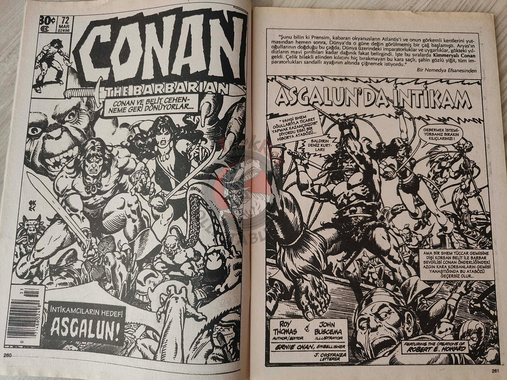 Conan The Barbarian #5 2001 Turkish Comic Turkey #72 #73 #74