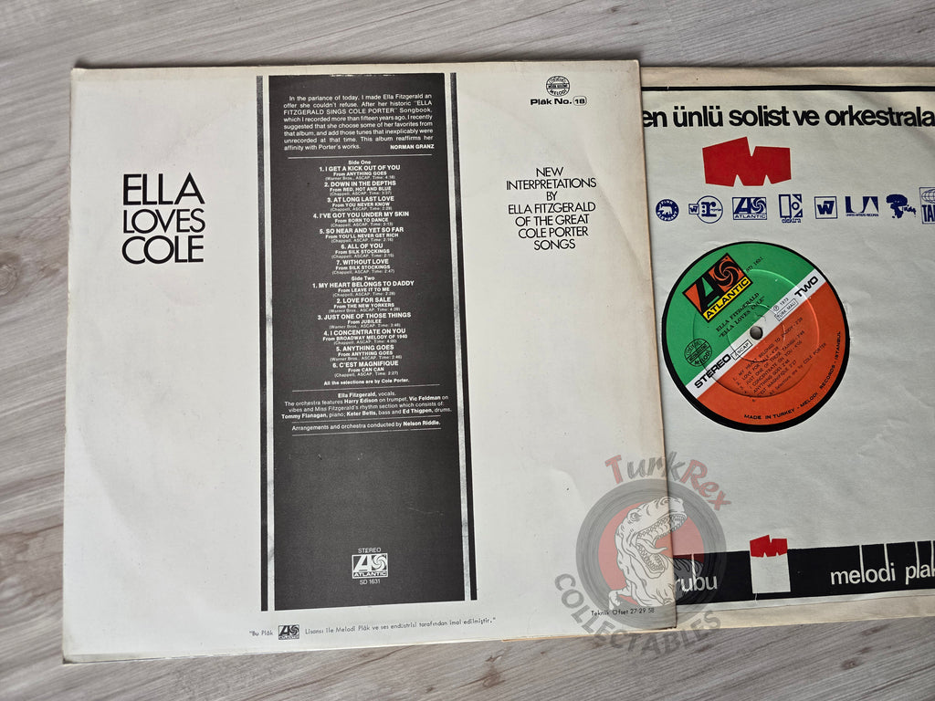Ella Fitzgerald – Ella Loves Cole Turkish Pressing Vinyl Turkey Edition