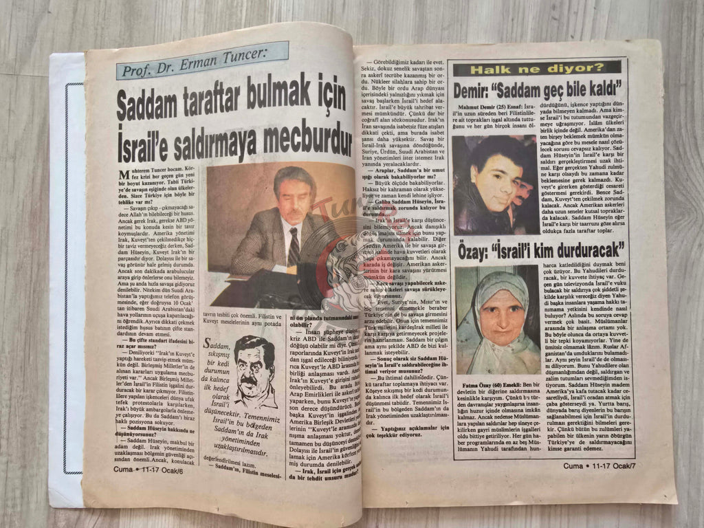 Cuma 1991 Saddam Hussein Gulf War Turkish Magazine Turkey Middle East Israel Palestine