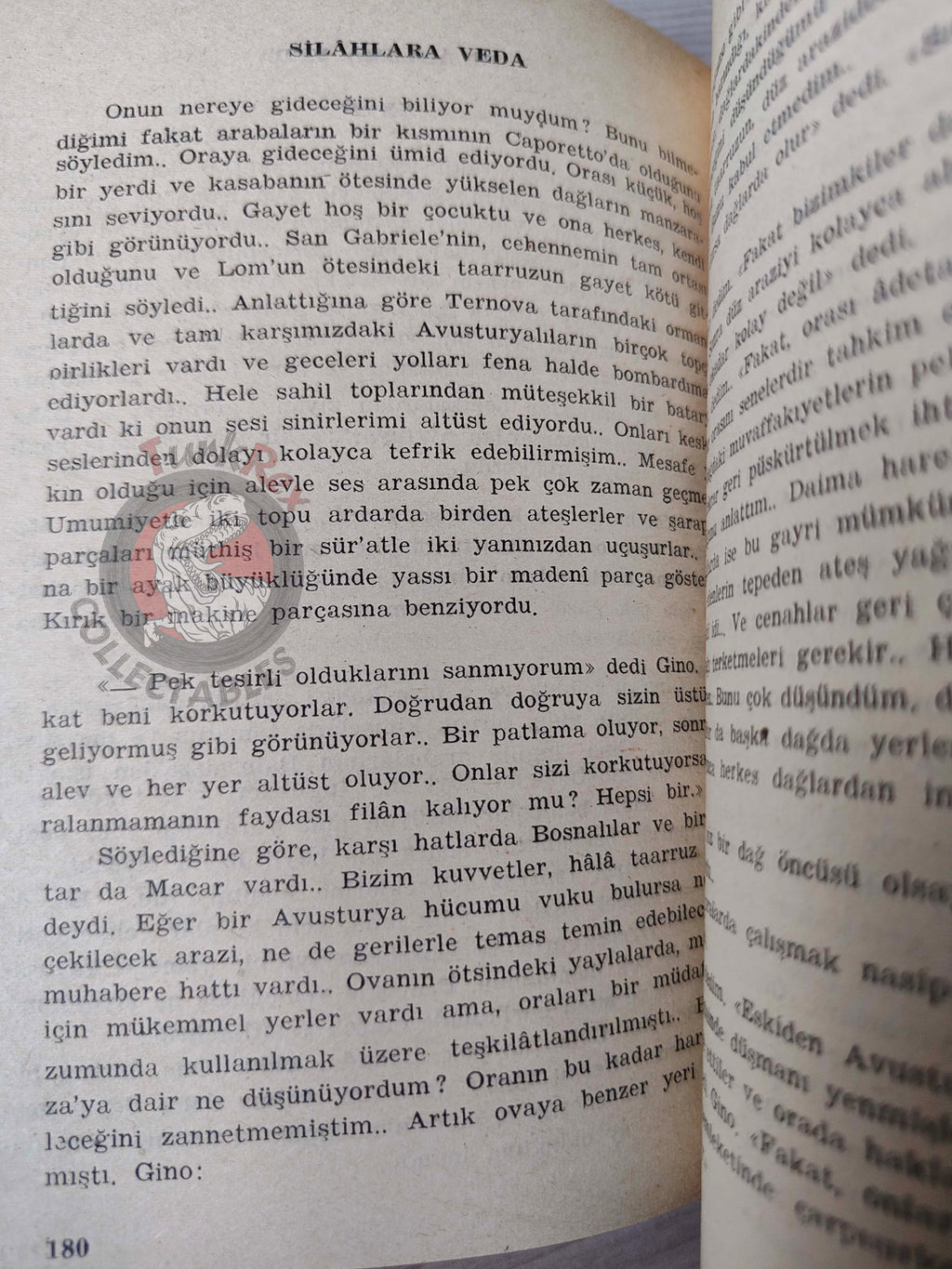 Ernest Hemingway – A Farewell to Arms 1954 1st Turkish Book Turkey