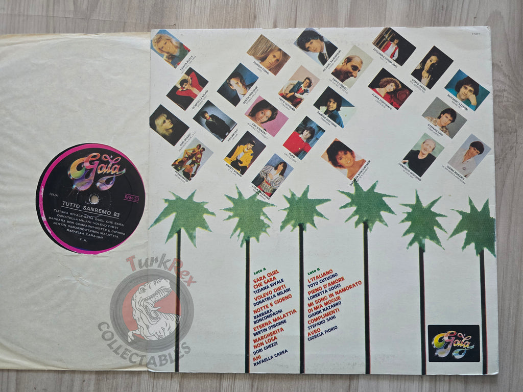 Various – Tuttosanremo '83  Turkish Pressing Vinyl Turkey Edition