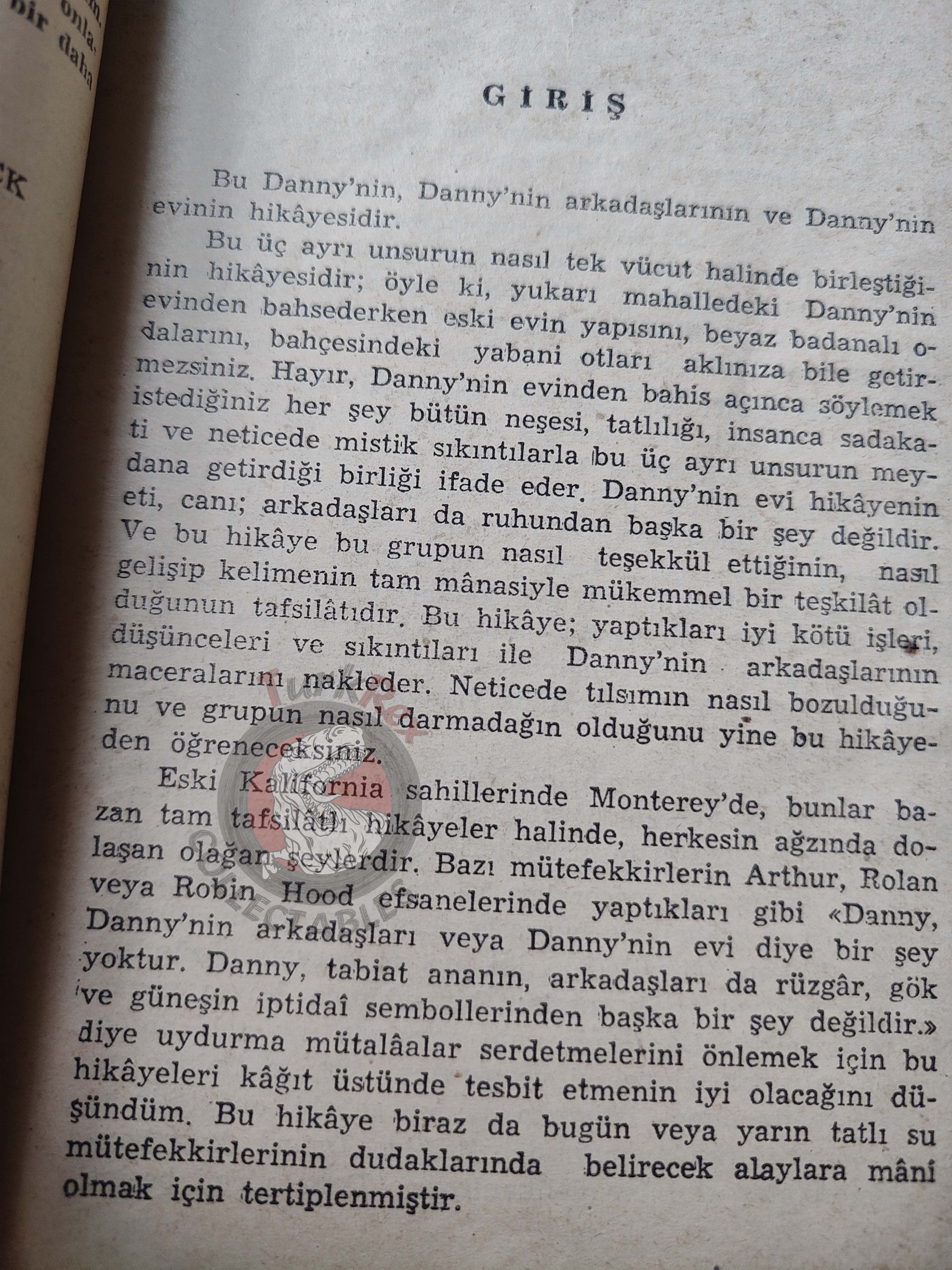 John Steinbeck – Tortilla Flat 1954 Turkish Book Turkey