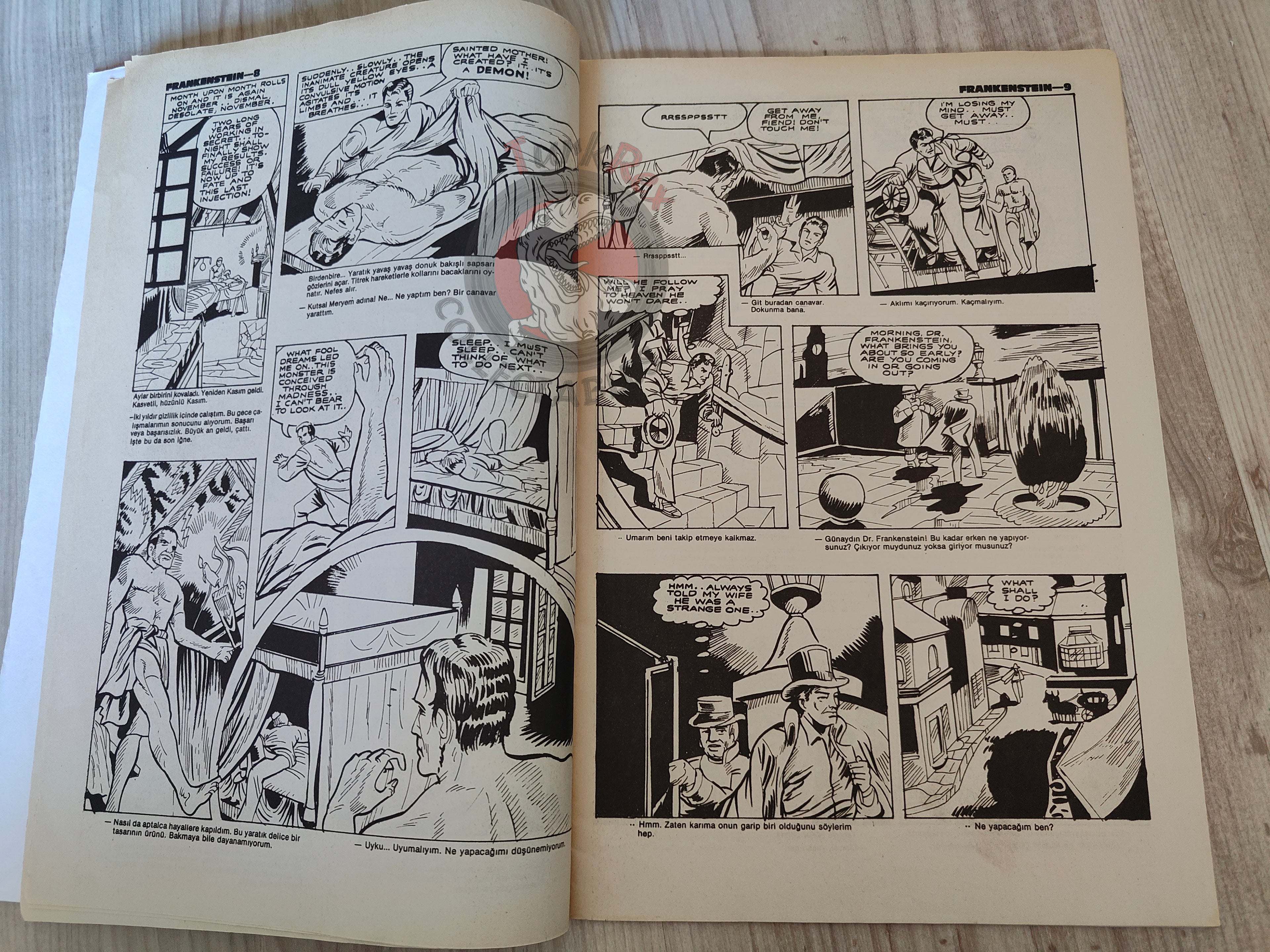 Frankenstein – Mary Shelley Turkish Comic Turkey Classics Illustrated